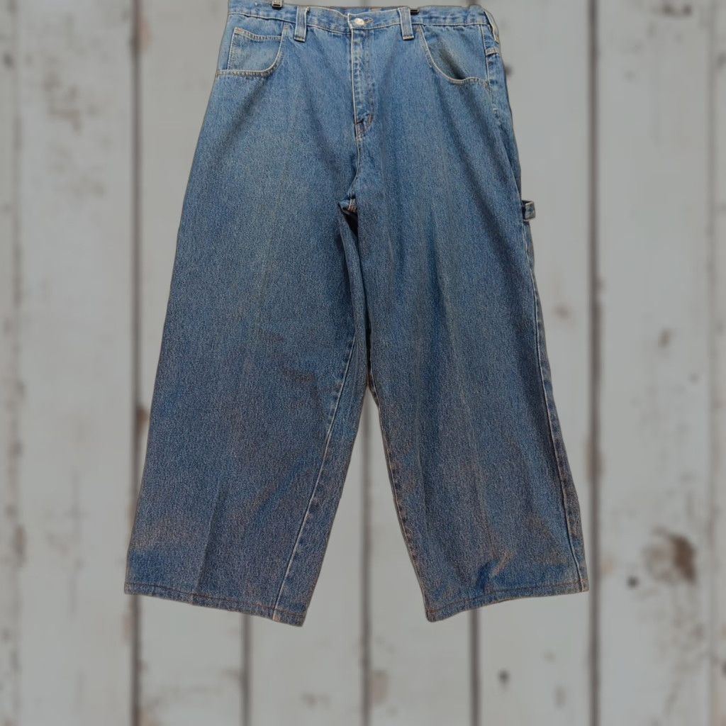 Vintage VINTAGE Iceberg Jeans Carpenter Mens 40 Blue Denim 5-Pocket Cargo Hip Hop Wide Leg Baggy Straight Italy 29in Inseam Size US 40 / EU 56 - 1 Thumbnail