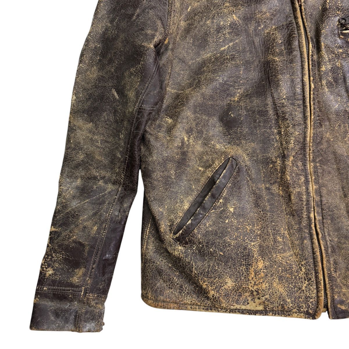 Vintage 🔥 30s LEVY BROS MONARCH HORSEHIDE PLAID LINER LEATHER JACKET Size US L / EU 52-54 / 3 - 11 Thumbnail