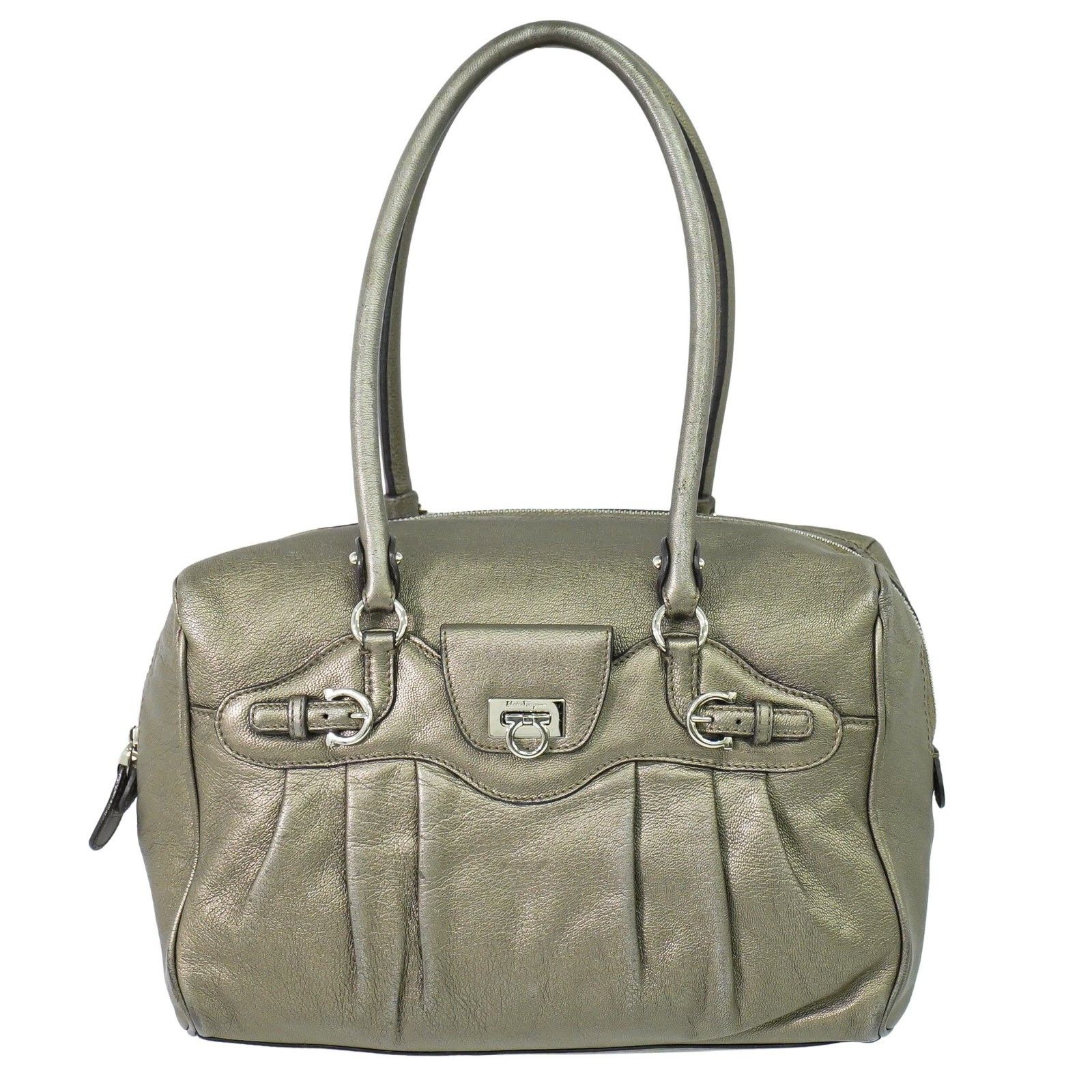 Salvatore Ferragamo Salvatore Ferragamo Gancini Buckle Shoulder Bag Leather Size ONE SIZE - 1 Thumbnail