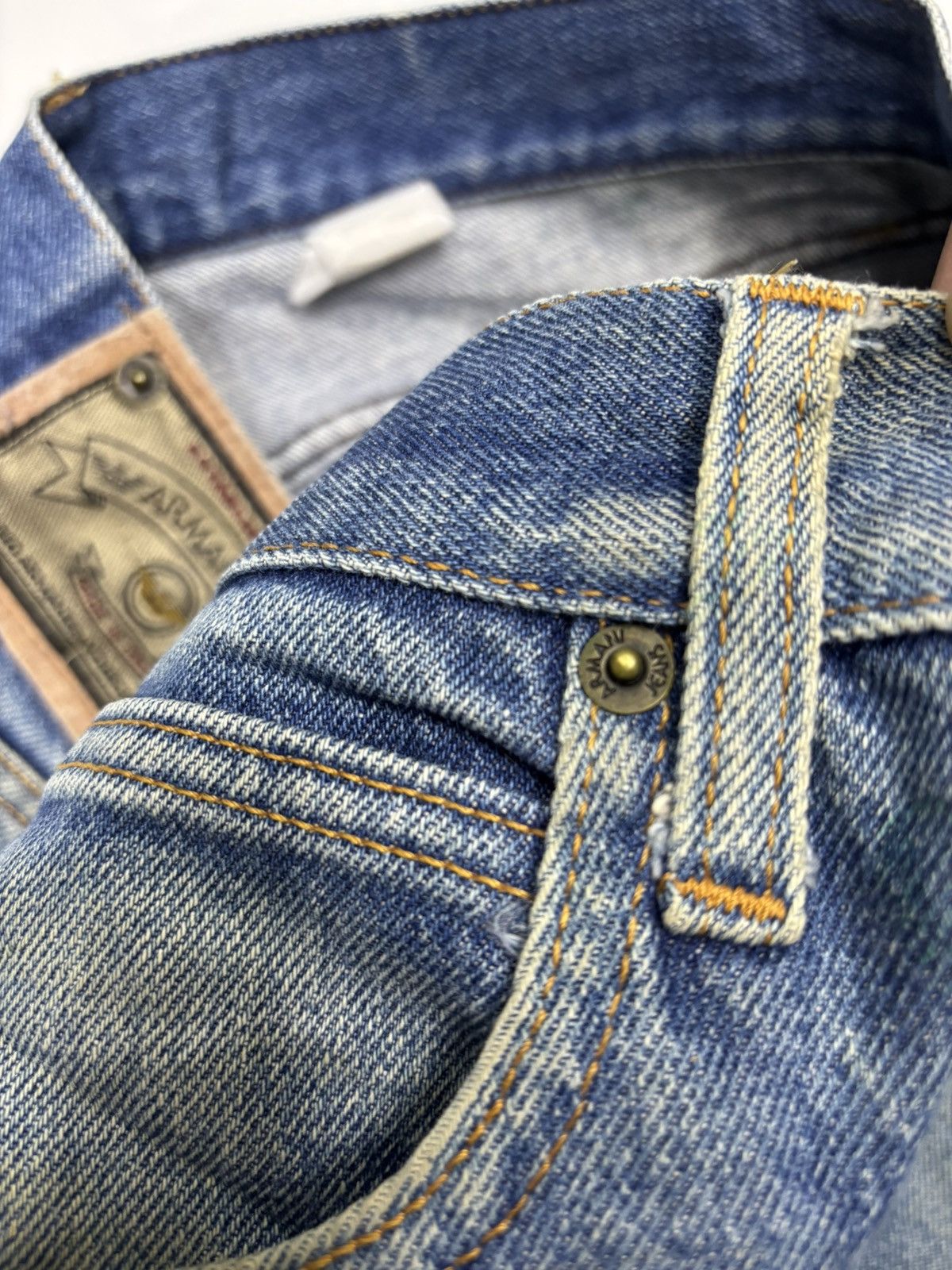 Giorgio Armani 🔥VINTAGE GIORGIO ARMANI ITALY DISTRESSED DENIM JEANS Size US 30 / EU 46 - 13 Thumbnail