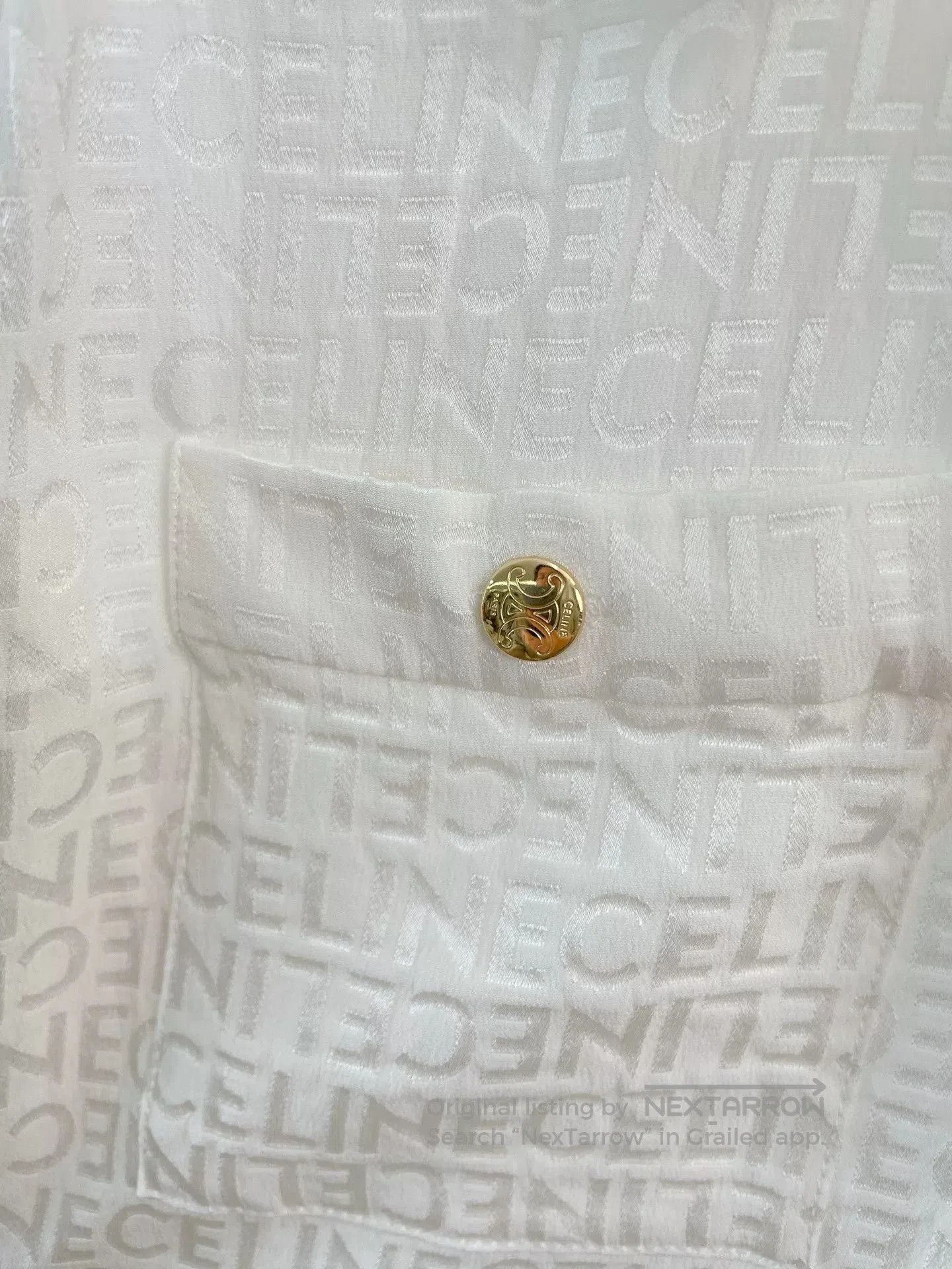 Celine Celine Silk Jacquard Shirt. Size XS / US 0-2 / IT 36-38 - 7 Thumbnail