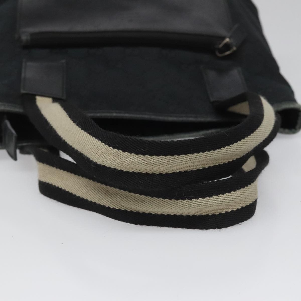 Gucci GUCCI GG Canvas Sherry Line Tote Bag Black White 019 0402 Size ONE SIZE - 7 Thumbnail