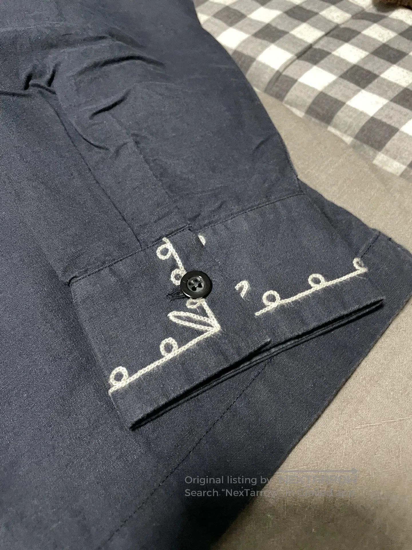 RATS JAPAN Vintage Dark Blue Rats Shirt. Size US L / EU 52-54 / 3 - 4 Thumbnail
