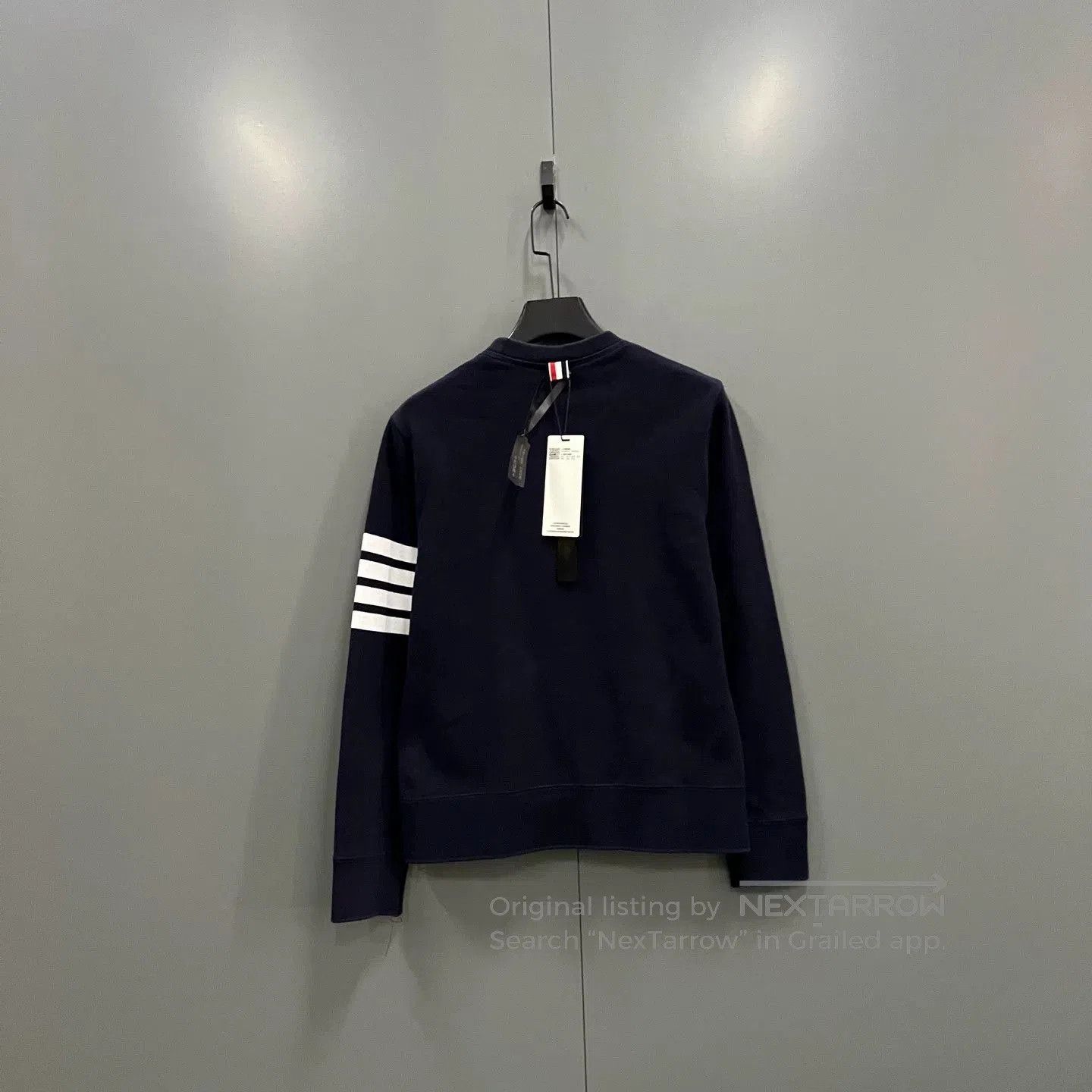 Thom Browne thom browne navy sweatshirt with stripes. Size US M / EU 48-50 / 2 - 3 Thumbnail