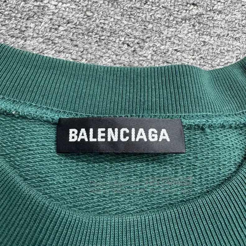 Balenciaga Balenciaga Green Letter Printed Hoodie Size US M / EU 48-50 / 2 - 2 Thumbnail