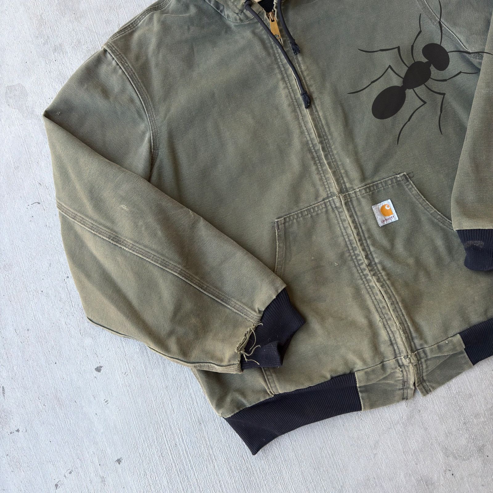 Carhartt × Vintage Carhartt J131 GRN green hooded work wear jacket Size US M / EU 48-50 / 2 - 2 Thumbnail