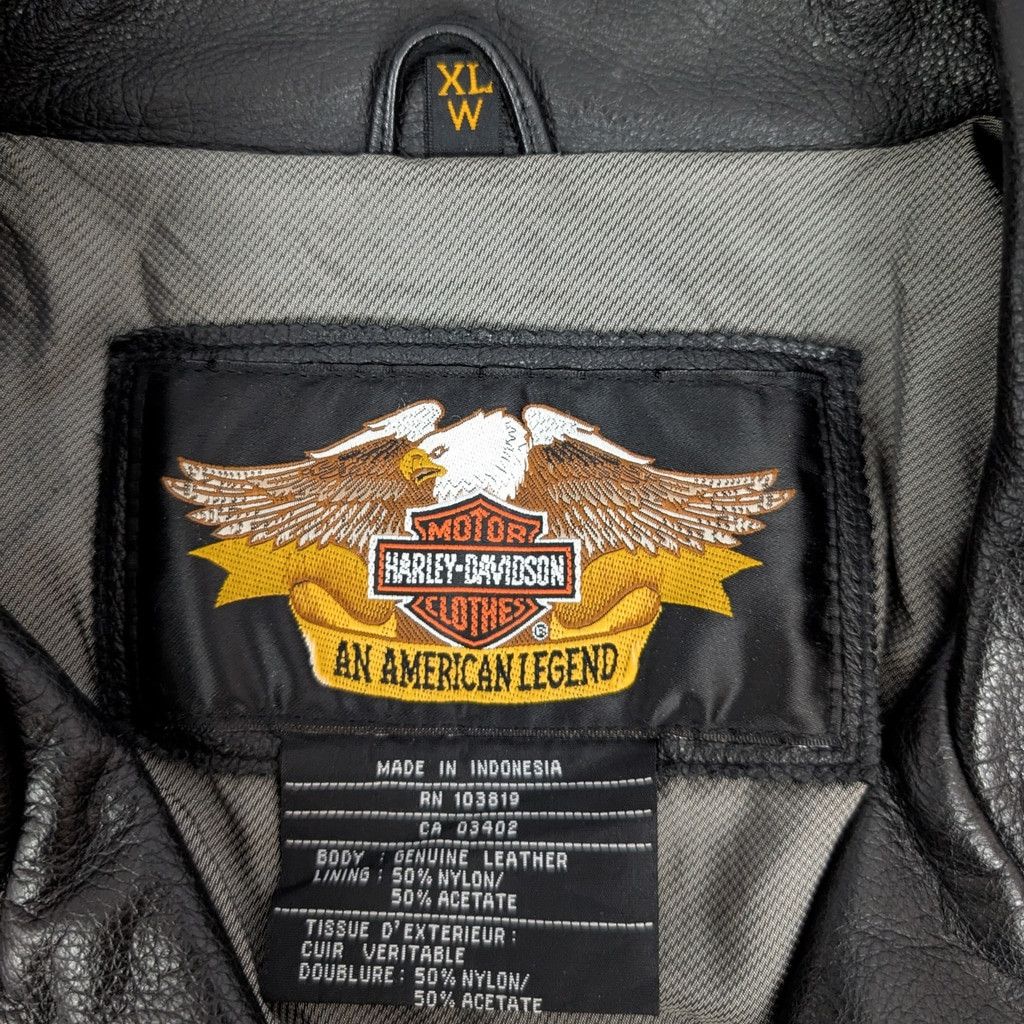 Harley Davidson Harley Davidson Studded Black Leather Motorcycle Jacket XL Size XL / US 12-14 / IT 48-50 - 2 Thumbnail