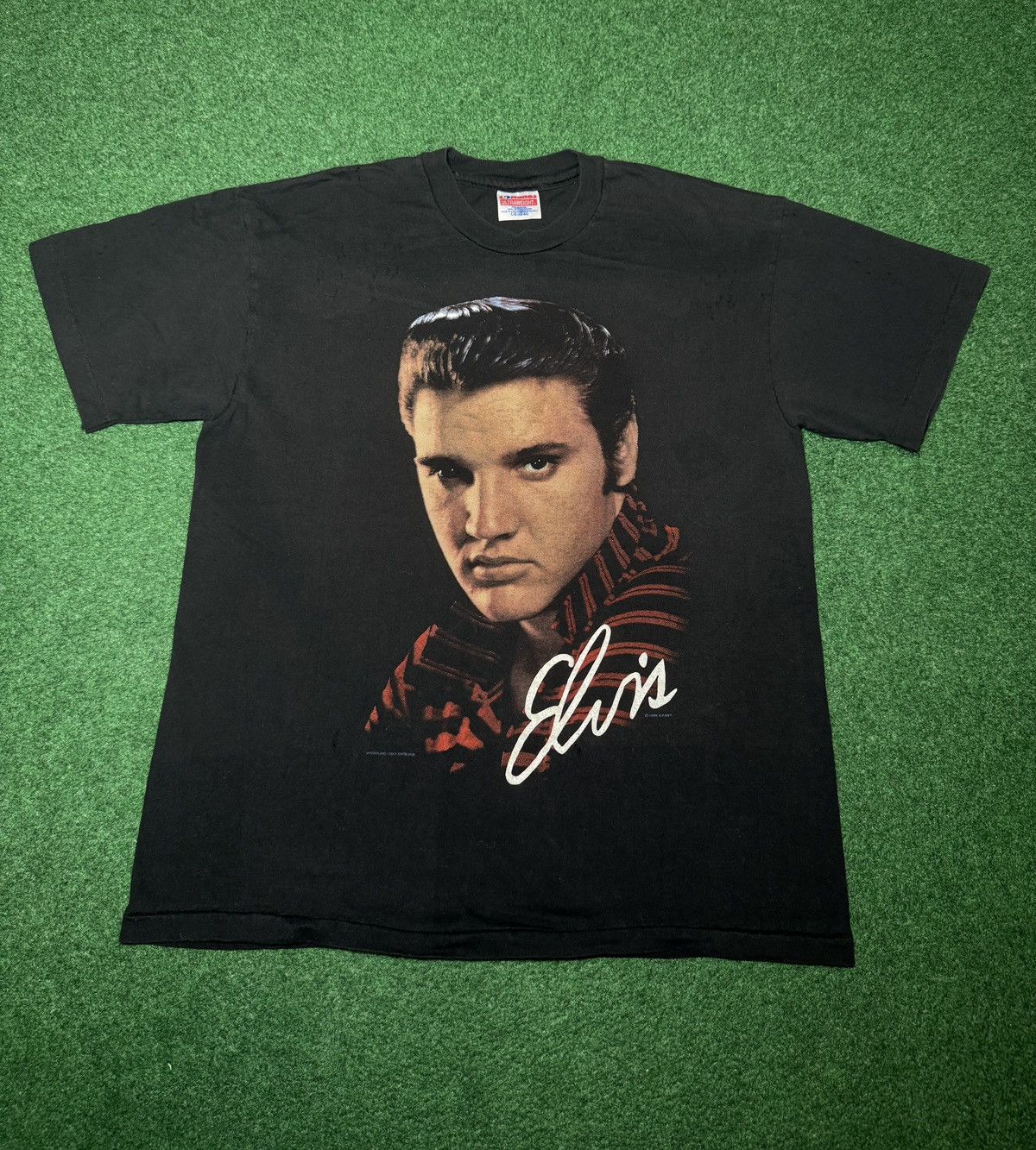 Vintage Vintage 90s Elvis Presley Big Face Retro Large T Shirt Size US L / EU 52-54 / 3 - 1 Thumbnail