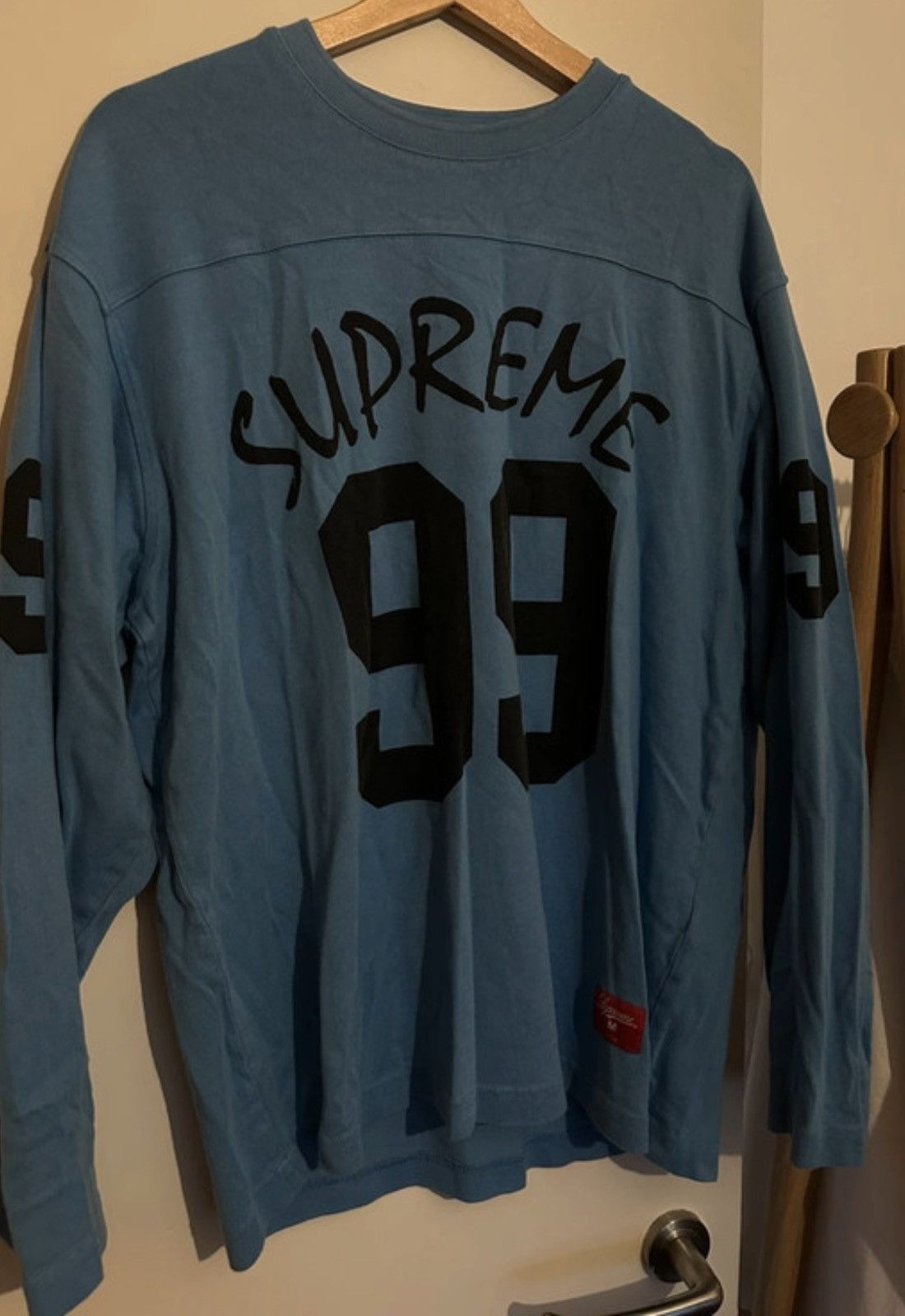 SUPREME 99 ロングスリーブシャツ Supreme 99 L/S Long Sleeve Football Top Red Size M SS24 | eBay