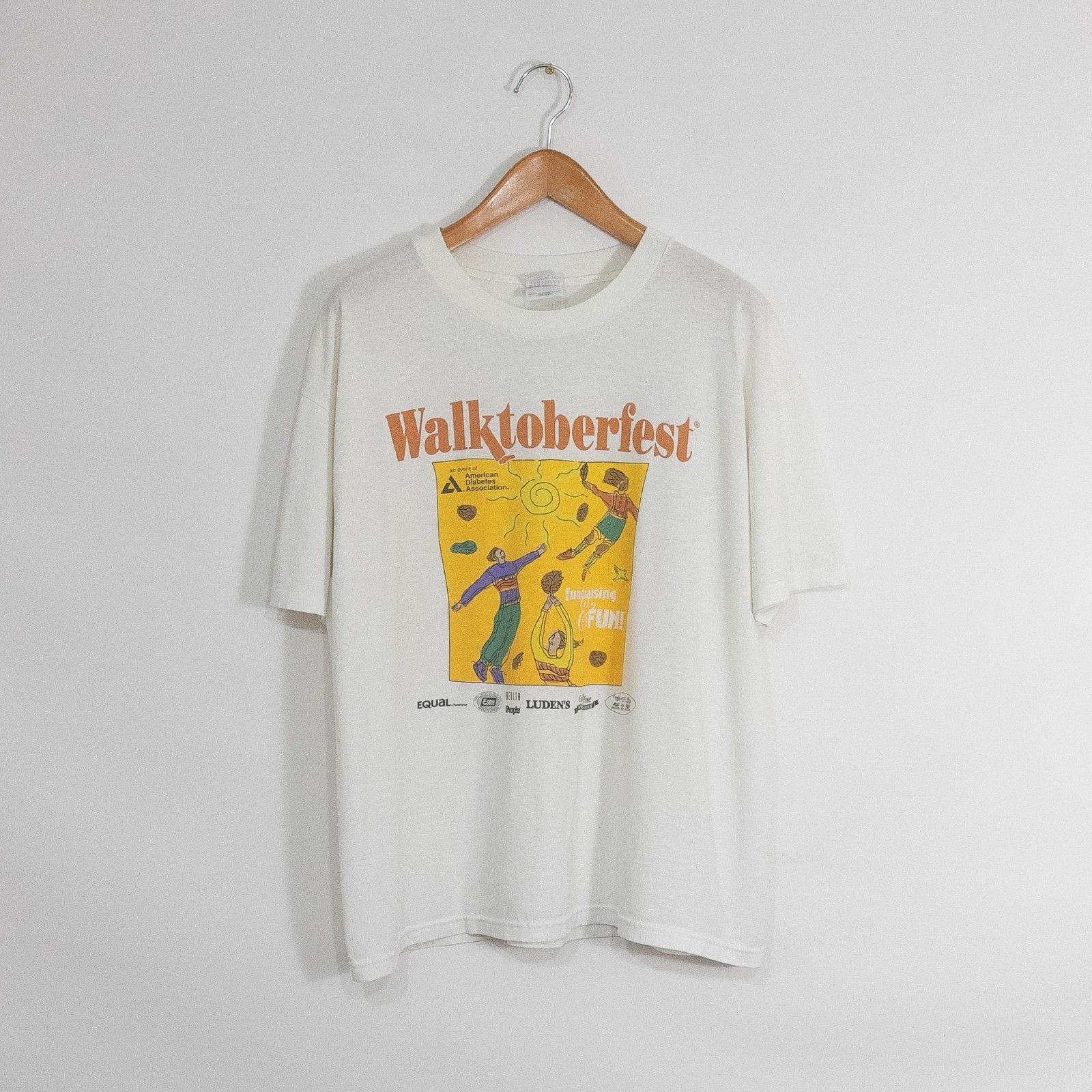 Vintage Vintage 90s Walktoberfest Boston T Shirt XL - Single Stitch Size US XL / EU 56 / 4 - 1 Thumbnail