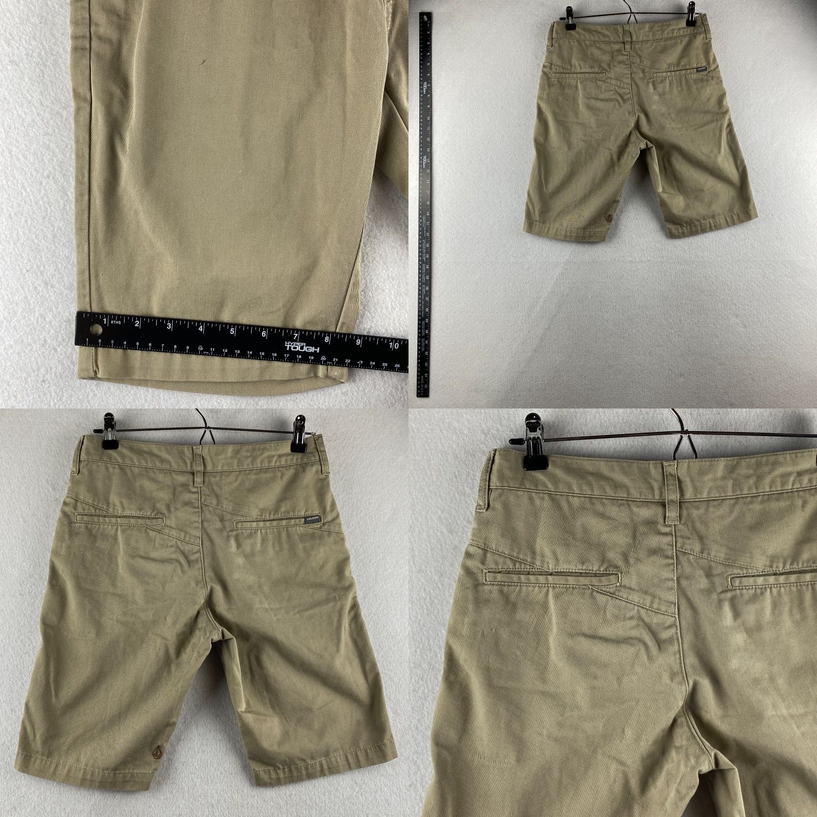 Volcom Volcom Shorts Mens 28 Beige Chino Flat Front Slash Pockets Embroidered Logo Size US 28 / EU 44 - 9 Thumbnail