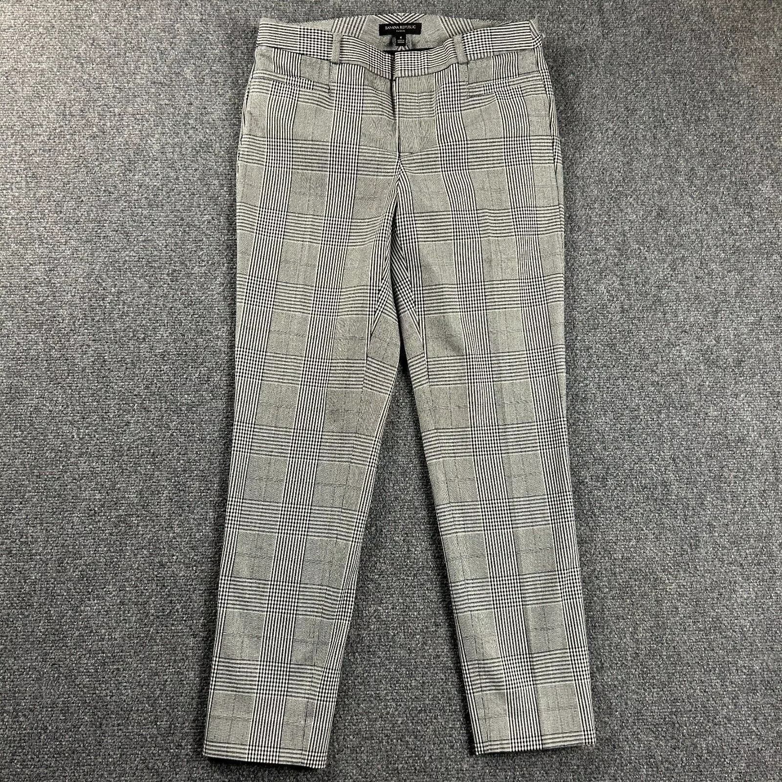 Banana Republic Banana Republic Pants Womens 4 Sloan Glen Check Trousers Size 30" / US 8 / IT 44 - 1 Thumbnail