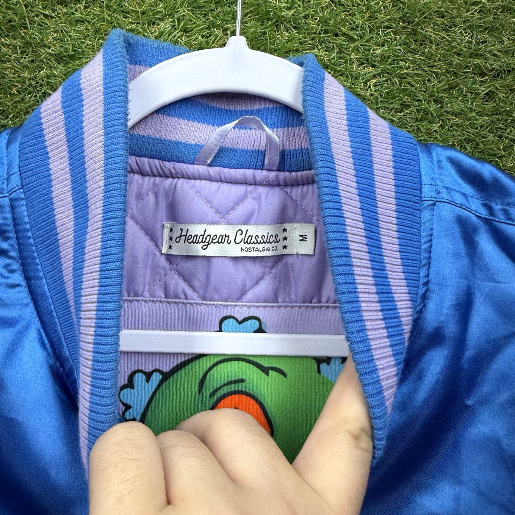 Nickelodeon Headgear Classics Satin Jacket Mens Medium Blue Nickelodeon RUGRATS Varsity y2k Size US M / EU 48-50 / 2 - 4 Thumbnail