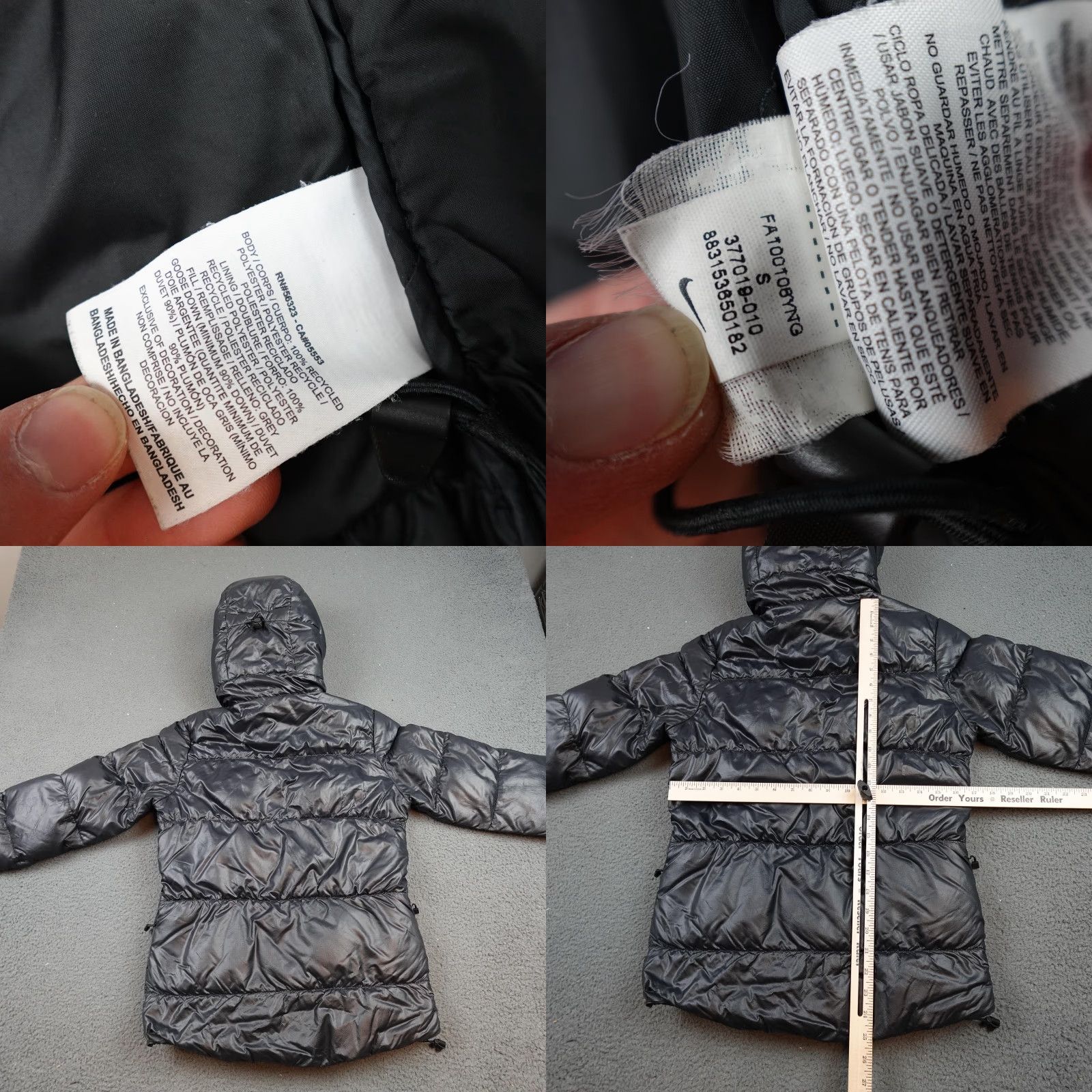 Nike Nike ACG Jacket Mens Small Black Down Puffer Hooded Full Zip Outdoor 377018 Size US S / EU 44-46 / 1 - 8 Thumbnail