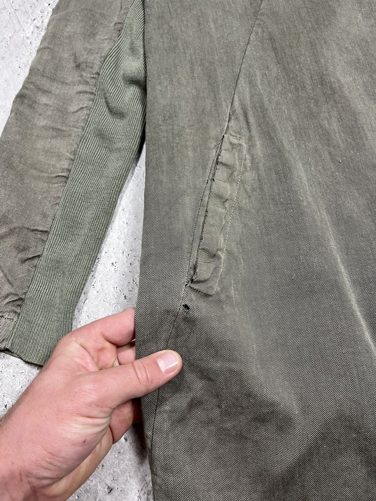 Transit Transit Par-Such Linen Asymmetric Coat Jacket Olive Size 3 Size M / US 6-8 / IT 42-44 - 6 Thumbnail