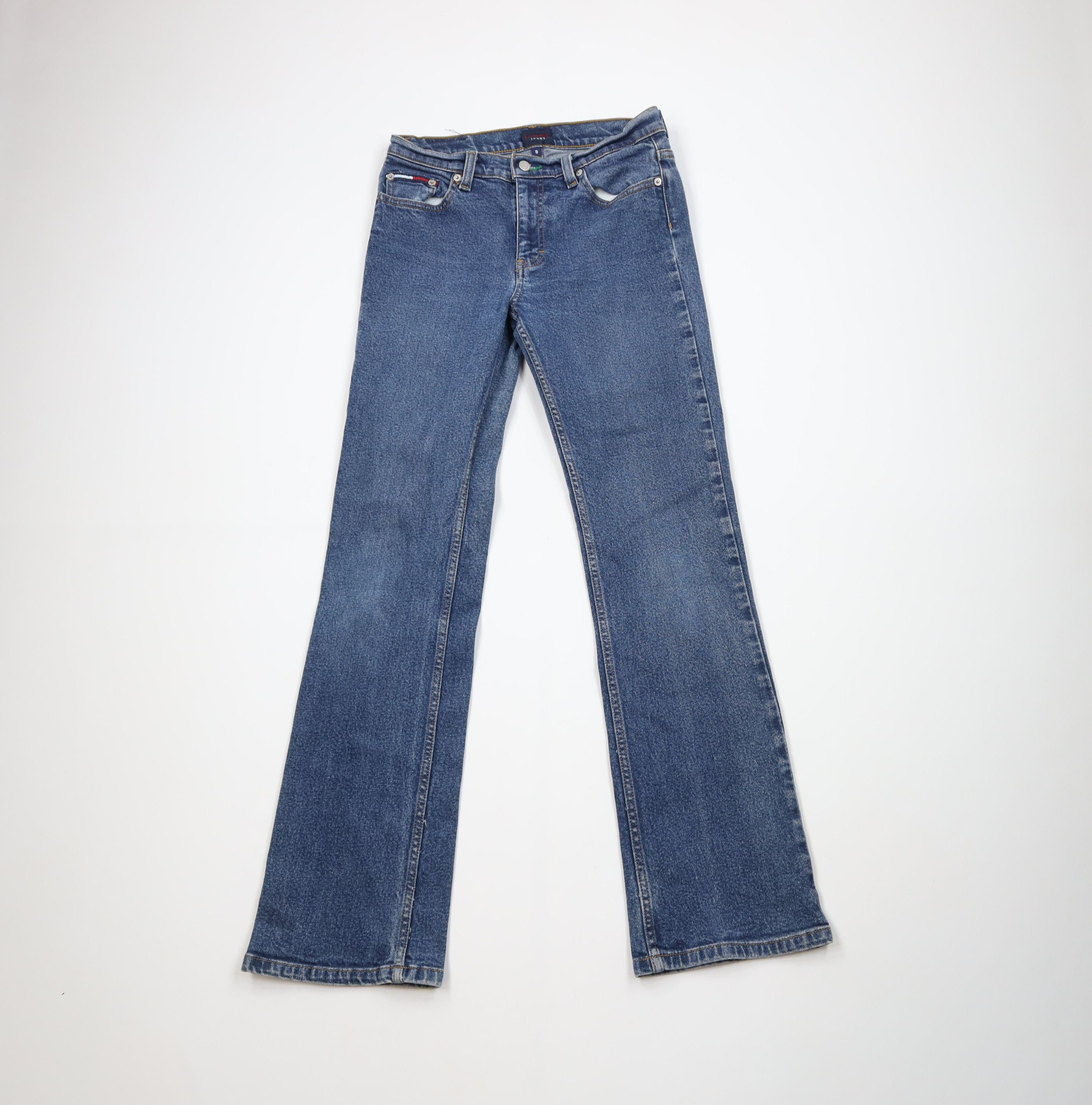 Tommy Hilfiger Vintage Y2K 2002 Tommy Hilfiger Hipster Flared Denim Jeans Size 30" / US 8 / IT 44 - 1 Thumbnail