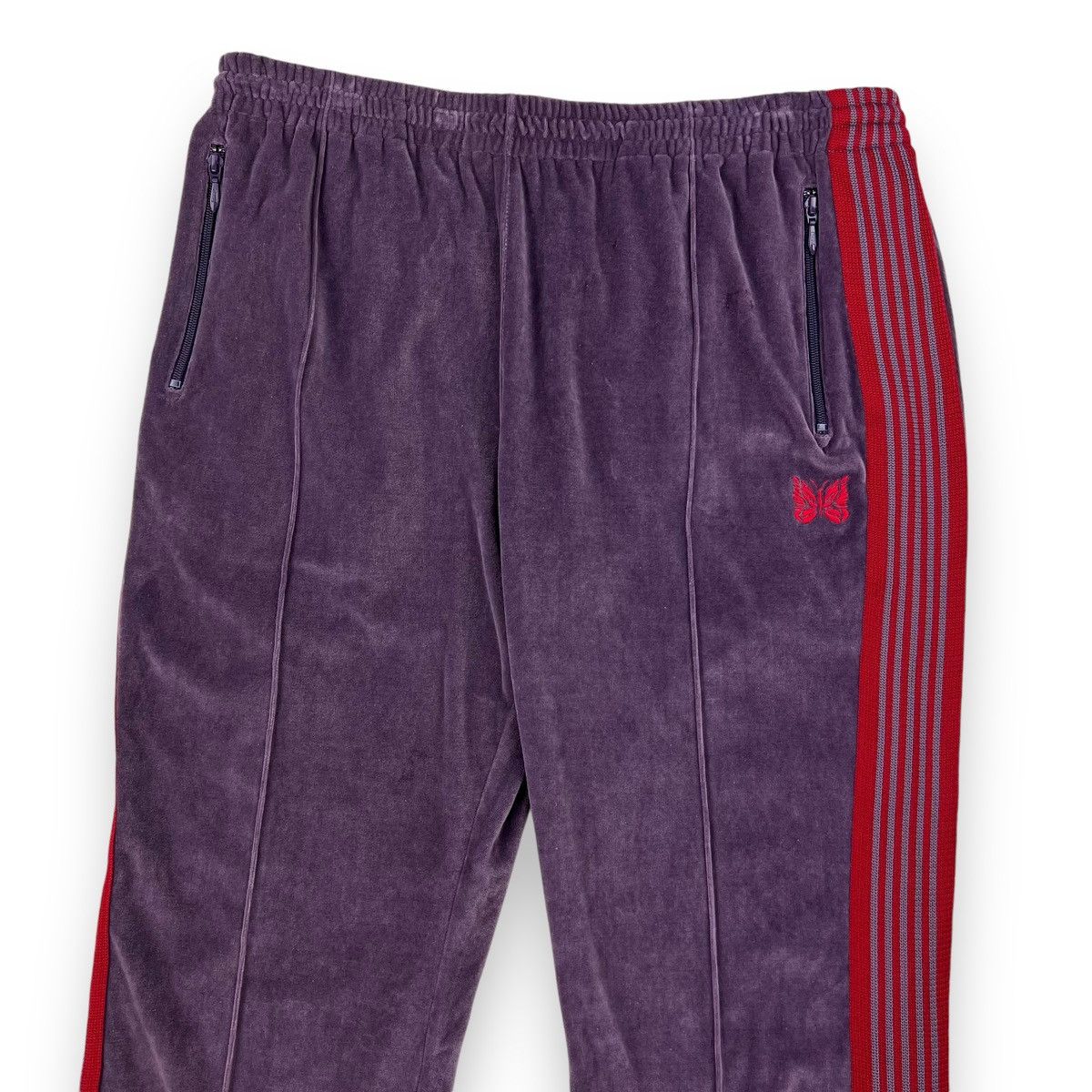 Needles Purple & Red Velour Sweatpants