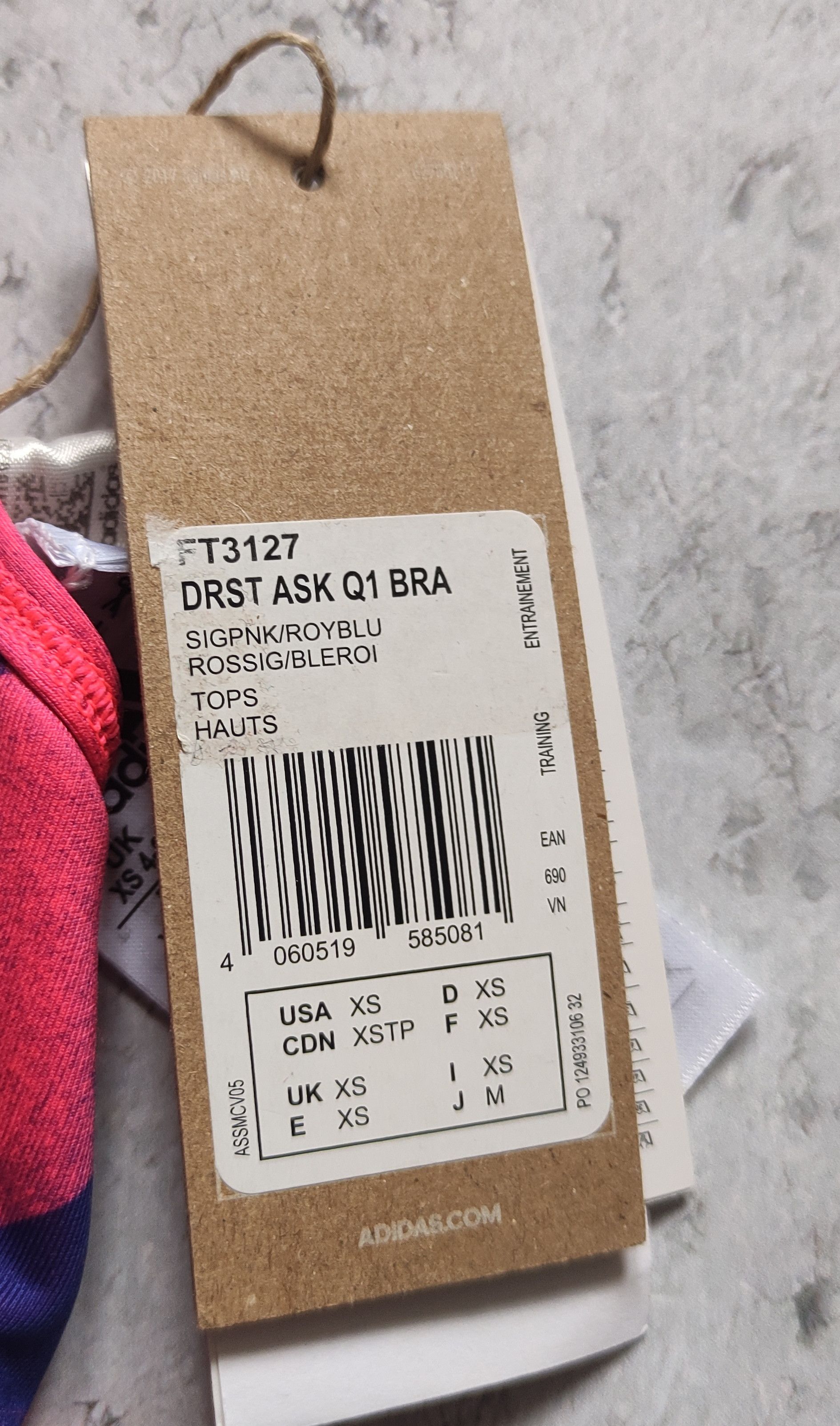 Adidas adidas Women's Dont Rest Alphaskin Q1 Print Bra FT3127 XS Size XS / US 0-2 / IT 36-38 - 3 Thumbnail