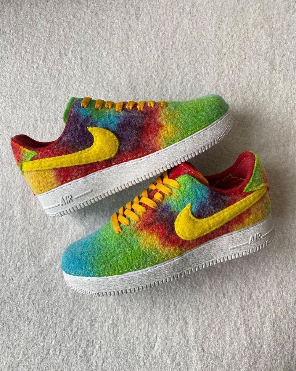 Nike Dark Phil Knight Rainbow Wool Wrapped Air Force 1 Size US 11.5 / EU 44-45 - 9 Thumbnail