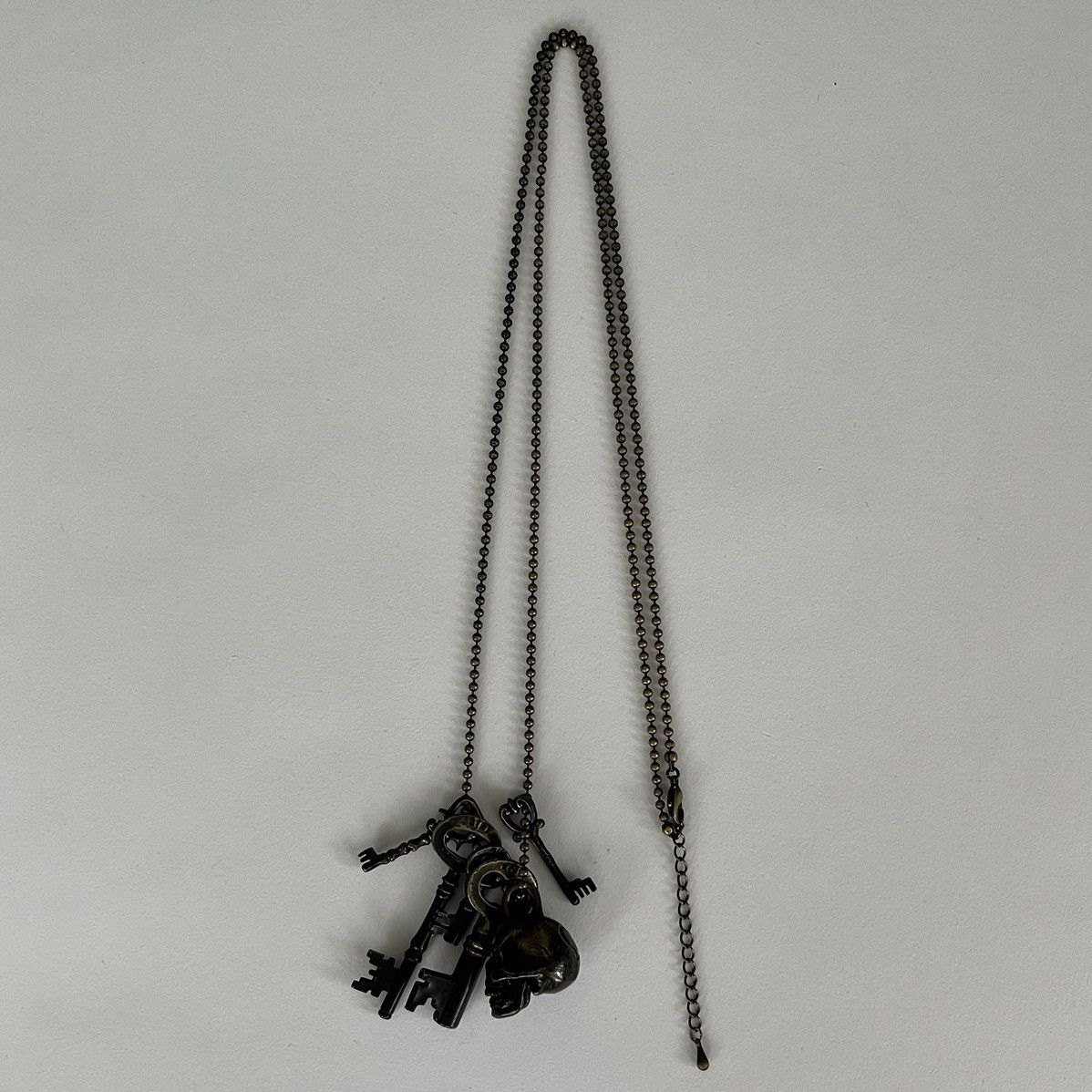 image of Number N Ine Number (N)Ine Ss06 Runway Skull Key Necklace in Black, Men's