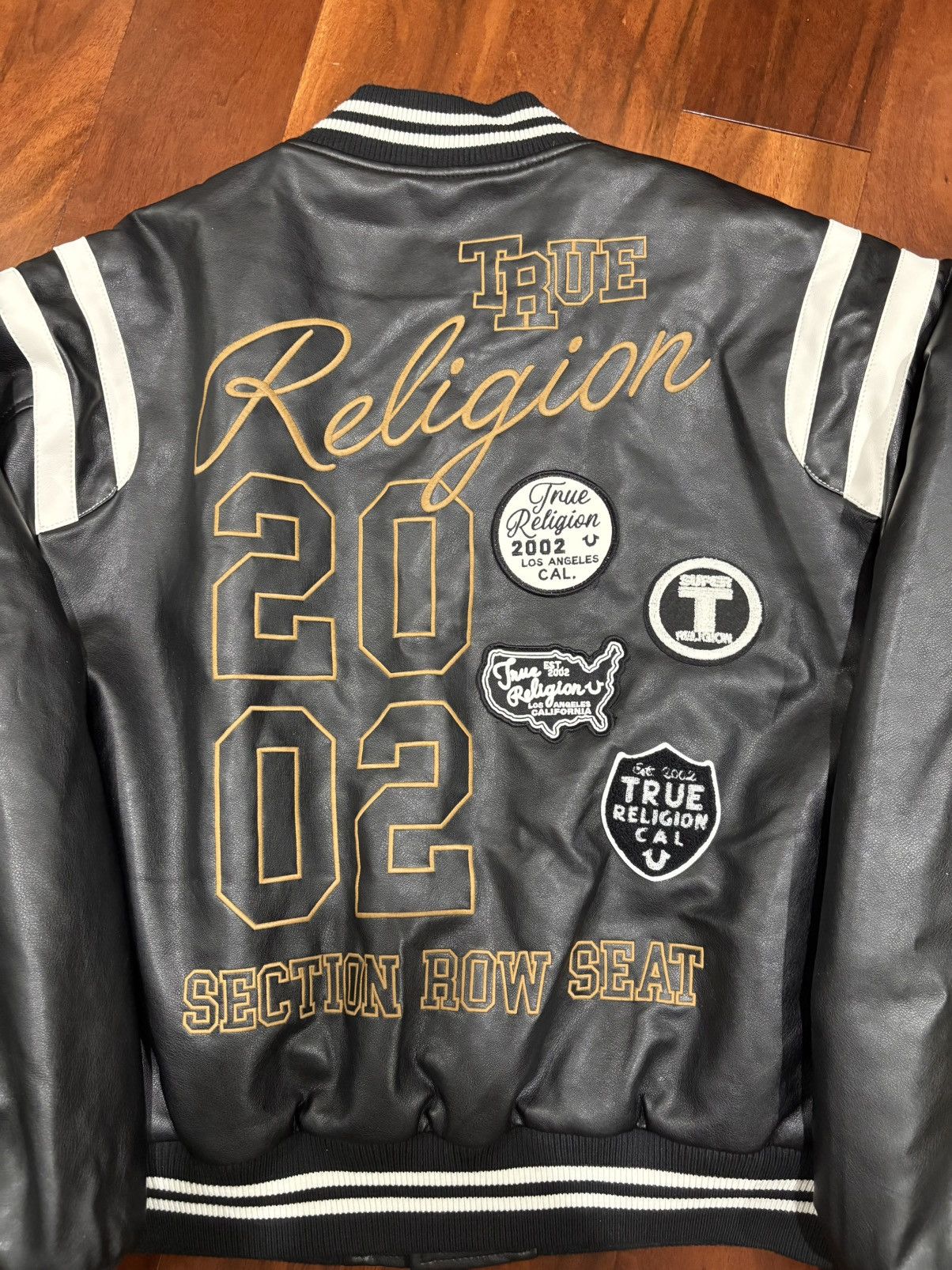 True Religion TRUE RELIGION 'RETRO LEATHER VARSITY JACKET' Size US S / EU 44-46 / 1 - 4 Thumbnail