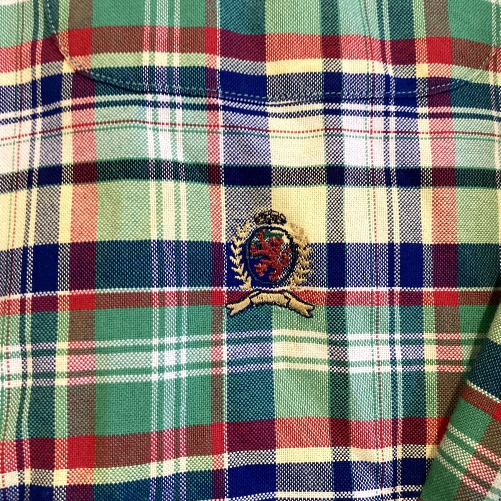 Tommy Hilfiger VINTAGE Tommy Hilfiger Plaid Long Sleeve Button-Up Shirt Crest Logo L Mens Size US L / EU 52-54 / 3 - 2 Thumbnail