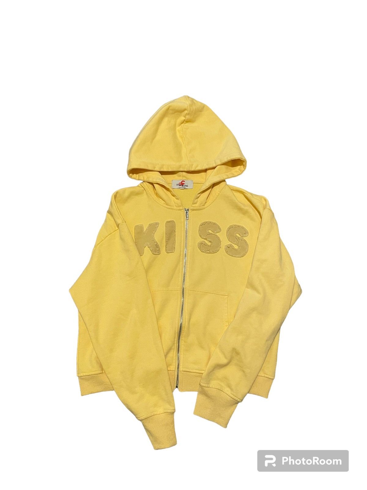 image of Kiss Hotel Cropped Zipup in Yellow, Men's (Size XL)