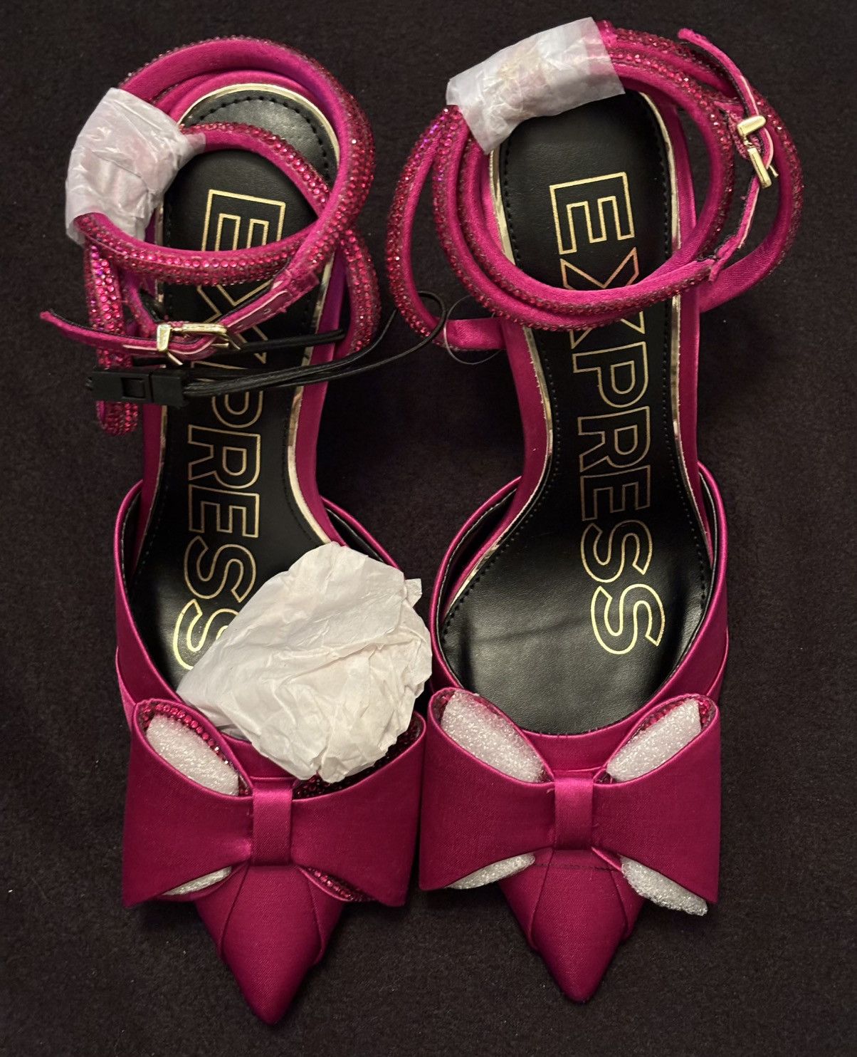 Express Rhinestone Bow Embellished Strap Pumps-EXPRESS BRAND- Size US 7 / IT 37 - 10 Thumbnail