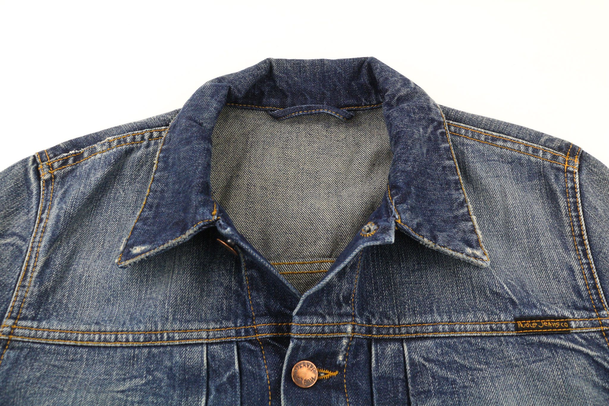 Nudie Jeans SONNY BATTERED M Cotton Denim Faded Jacket 80792 Size US M / EU 48-50 / 2 - 4 Thumbnail