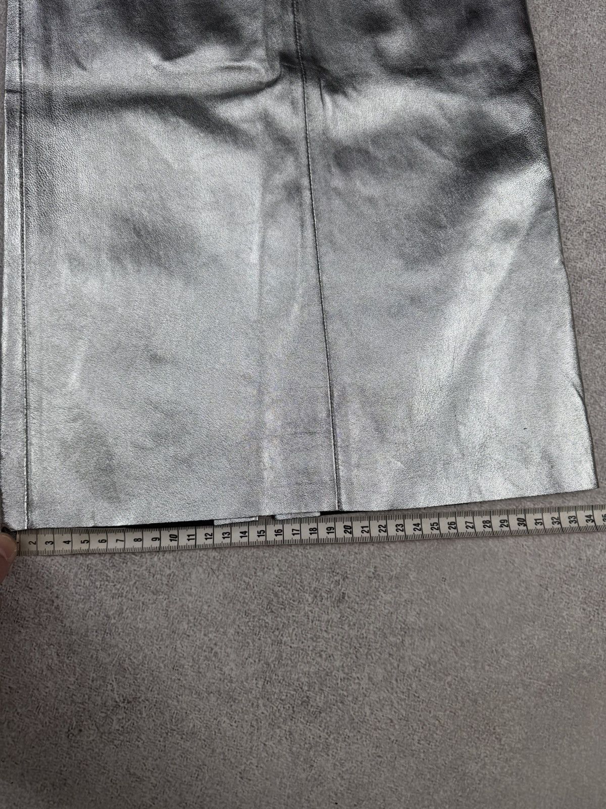 Zadig & Voltaire Zadig & Voltaire Jaden Cuir Silver Skirt Size 34 Size 24" / US 00 / IT 34 - 12 Thumbnail