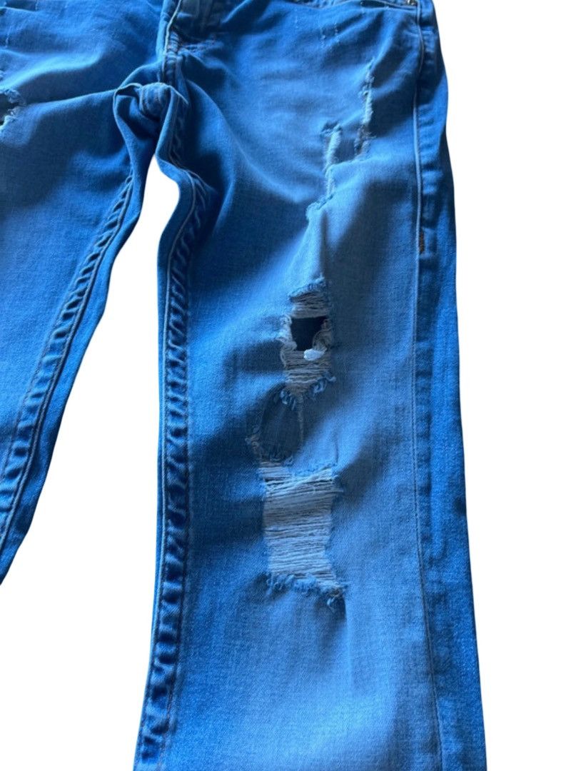 True Religion True Religion Distressed Skinny Jeans – W29 L30 – Blue Wash Size US 29 - 3 Thumbnail