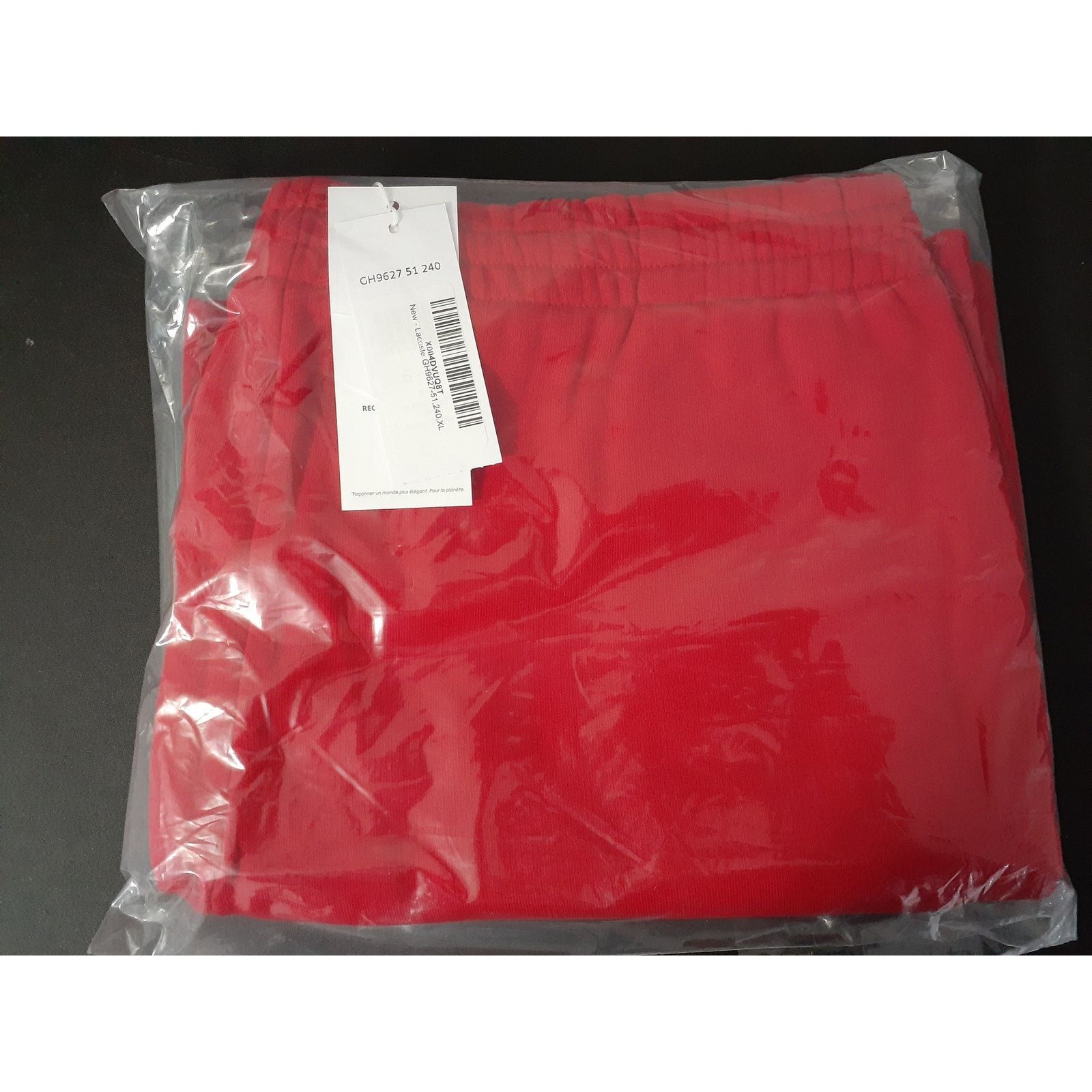 Lacoste Lacoste Men's Organic Brushed Cotton Fleece Shorts Rouge XL Size US 40 / EU 56 - 3 Thumbnail