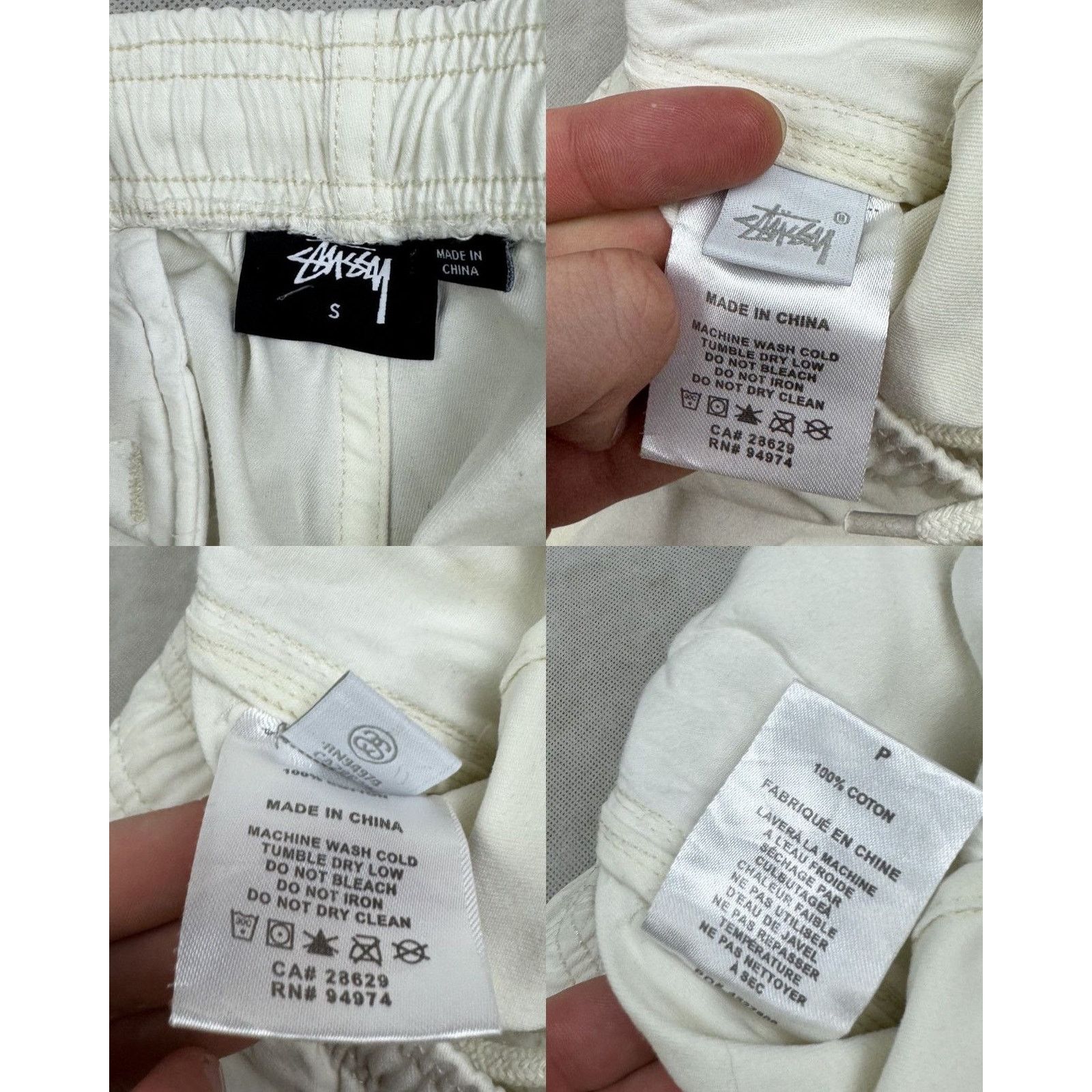 Stussy Stussy Beige Cotton Mid Rise Straight Pants Small Size US 30 / EU 46 - 2 Thumbnail