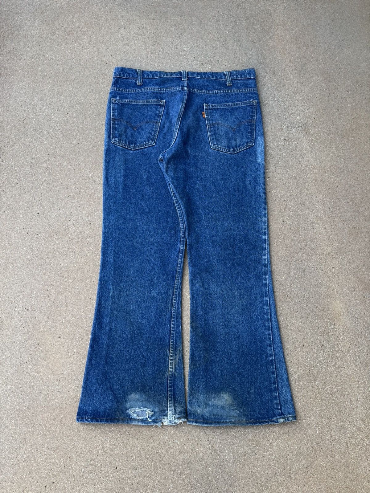Levi's × Vintage Vtg 70’s Levi’s 646 Orange Tab Bellbottom Flare Jeans 36x29 Size US 36 / EU 52 - 2 Thumbnail