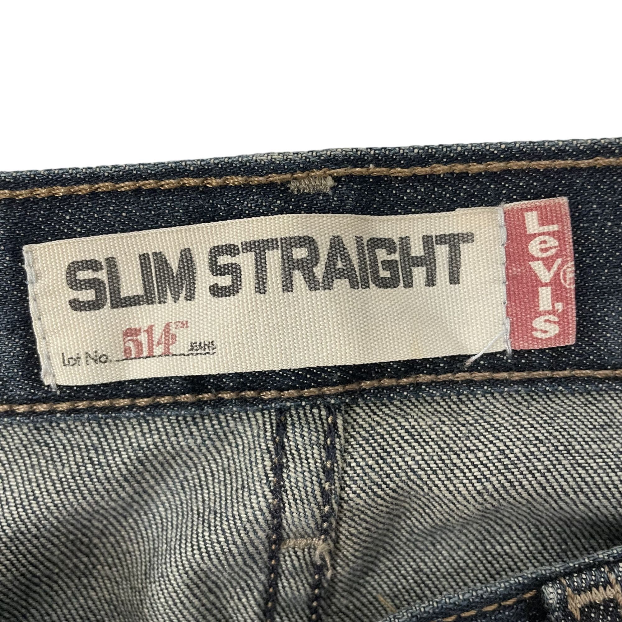 Levi's 514 DARK Blue Jeans SLIM STRAIGHT Denim Pants Size US 33 - 5 Thumbnail