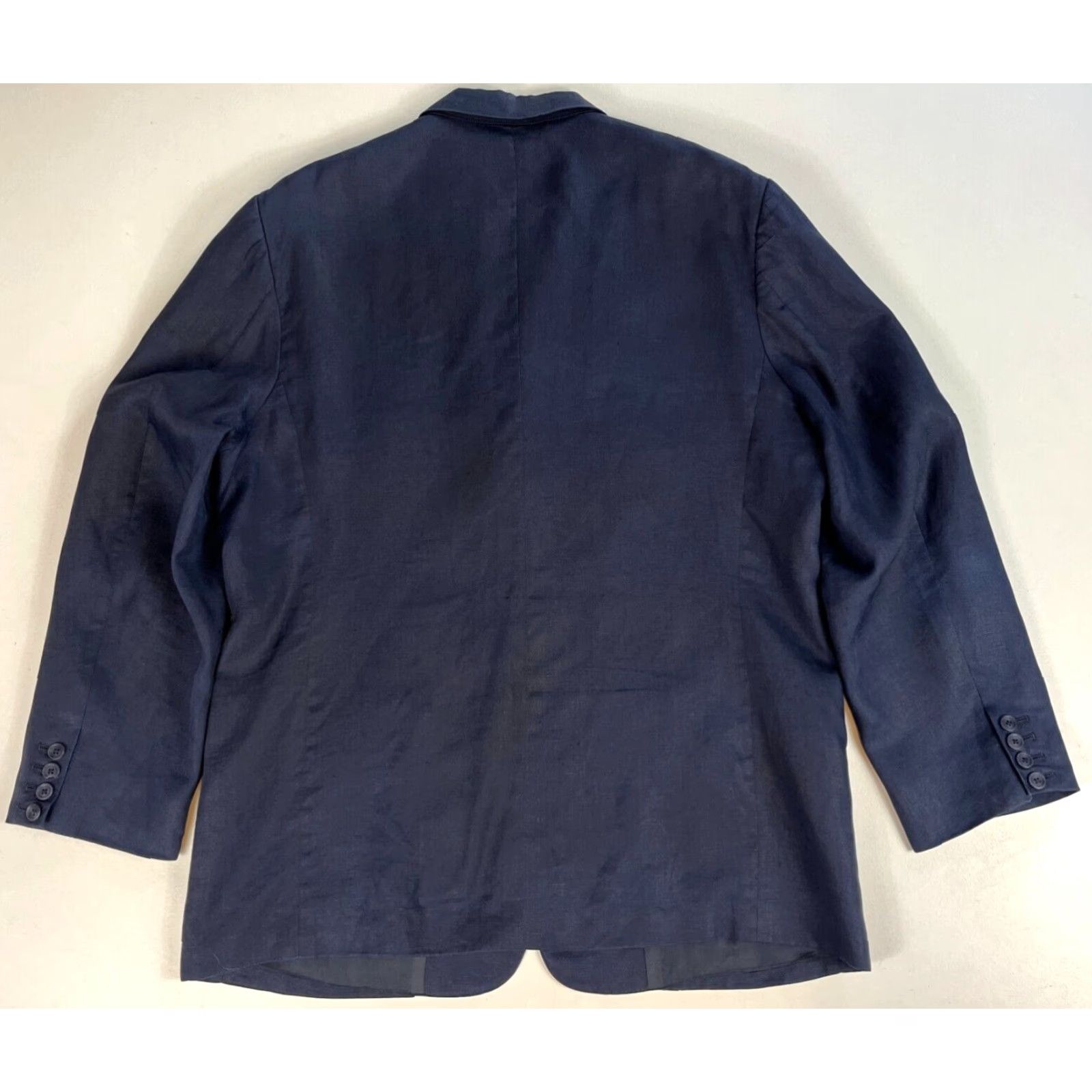 Vintage VINTAGE Martin Gordon Linen Sport Coat Jacket Navy Sz XL Size US XL / EU 56 / 4 - 5 Thumbnail