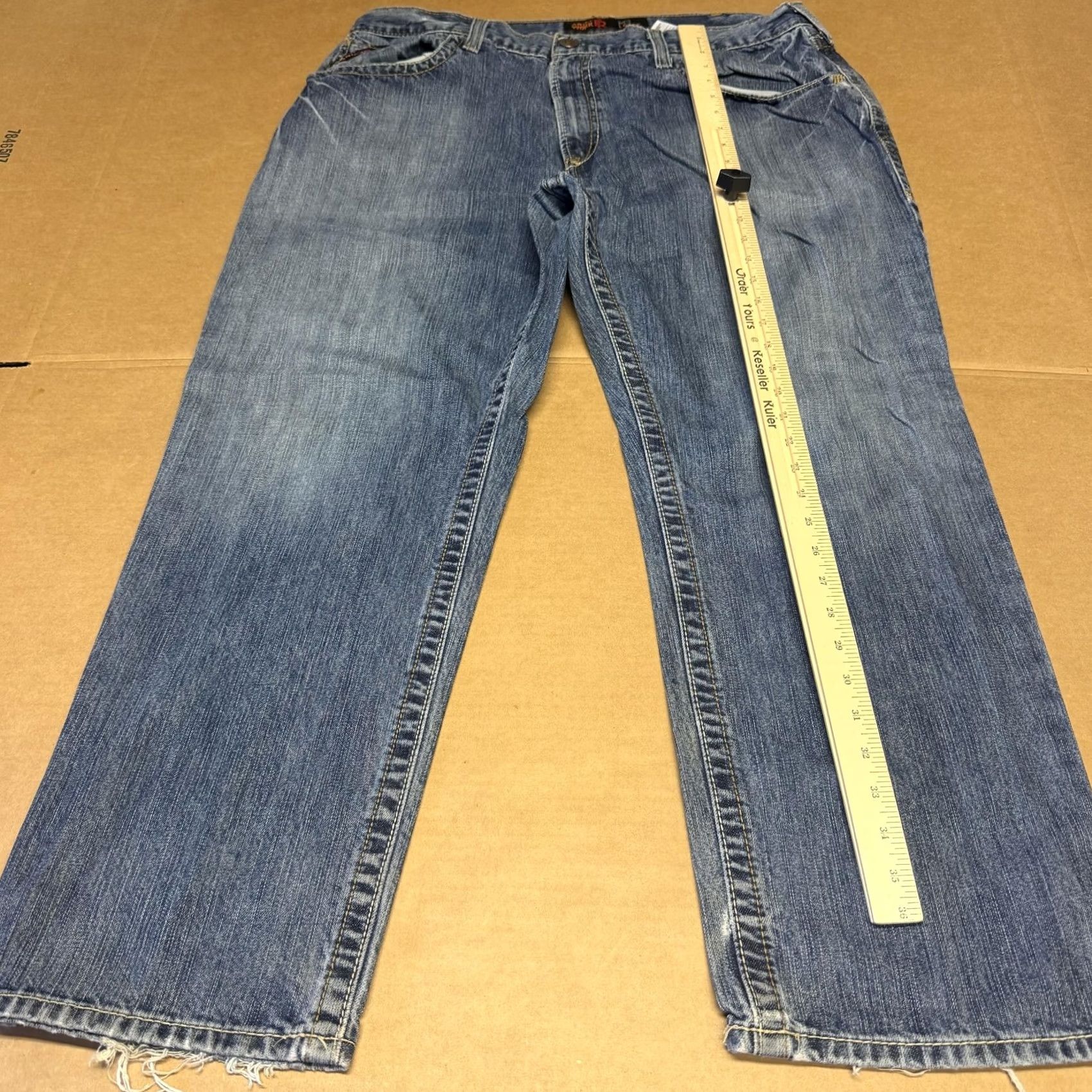 Ariat Ariat Work FR M3 Loose Jeans Mens 40x29 Blue Medium Wash Relaxed Denim Straight Work FR M3 Loose Mens Jeans Size US 40 / EU 56 - 6 Thumbnail