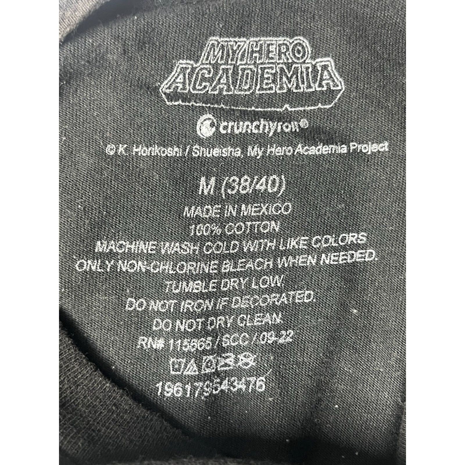 Vintage My Hero Academia Shirt Mens Izuku Midoriya Deku Shoot Style Lighting Sz M Black Cotton Crew Neck Short Sleeve T-Shirt Anime Heroes 90s? Size US M / EU 48-50 / 2 - 5 Thumbnail