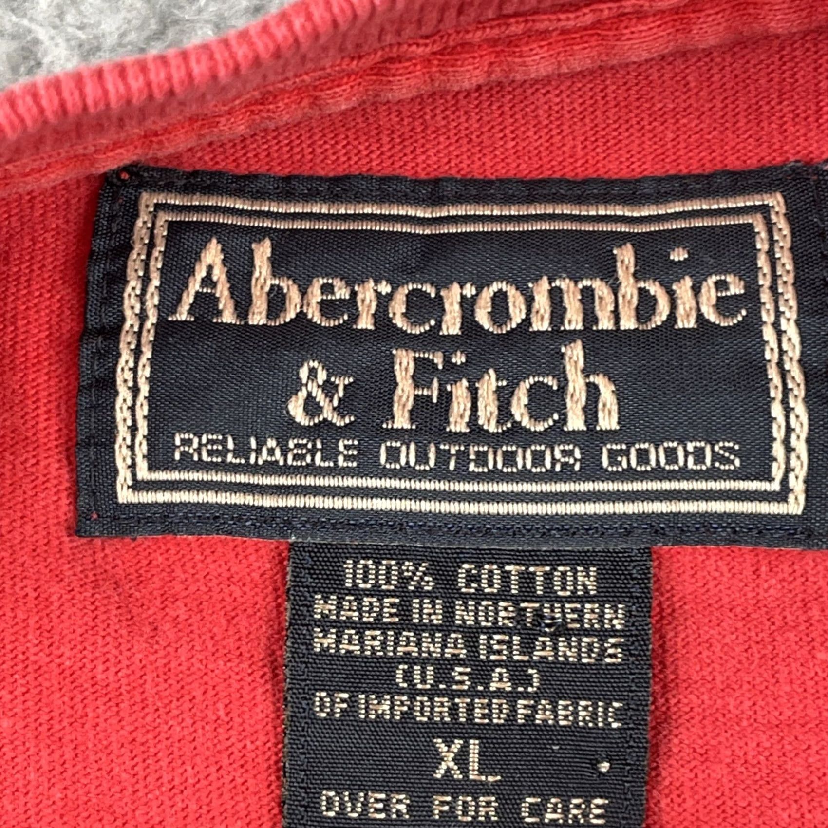 Abercrombie & Fitch VINTAGE Abercrombie & Fitch Shirt XL Red Outdoor Goods Y2K Made In US Marina Islands Mens Size US XL / EU 56 / 4 - 7 Thumbnail