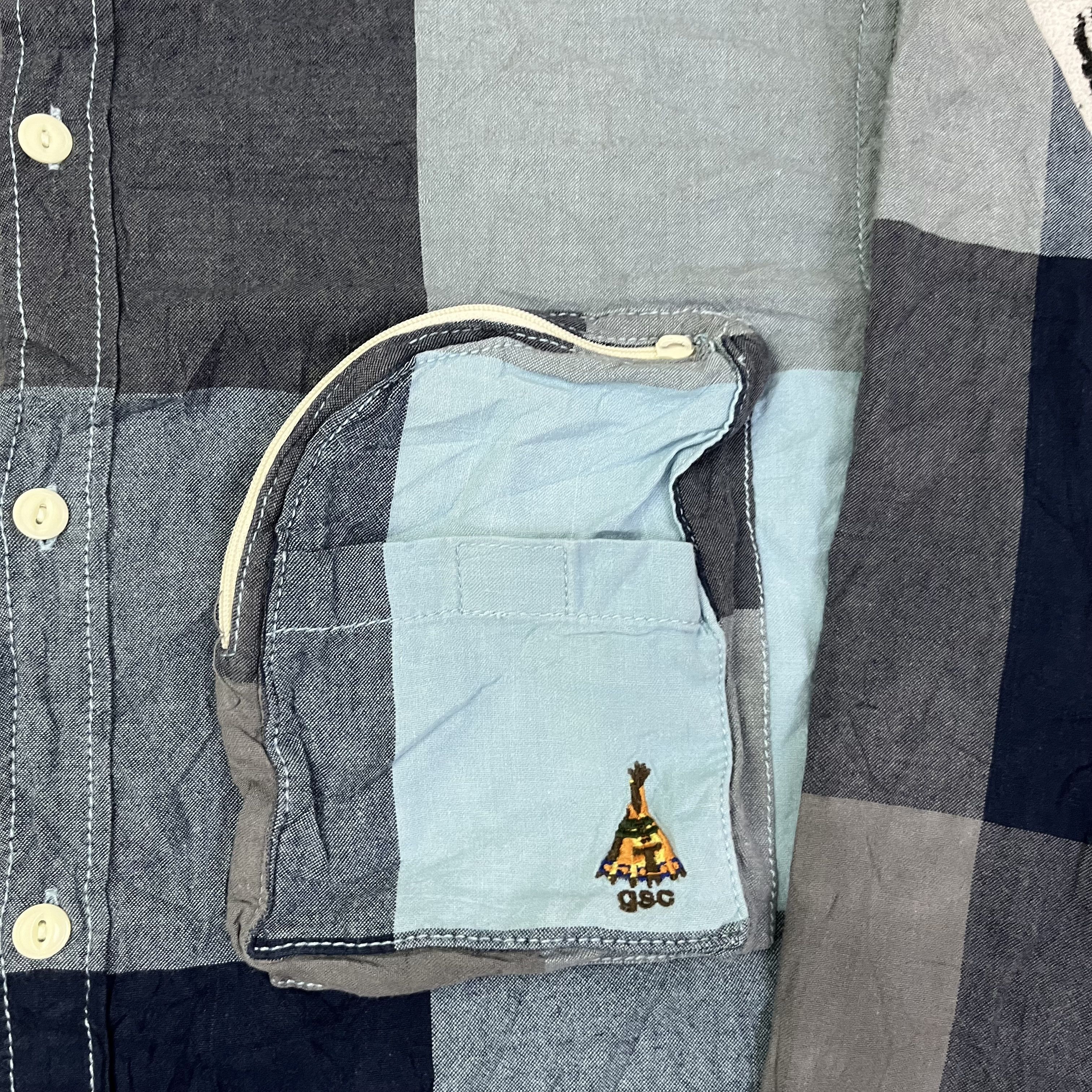 Japanese Brand Go slow caravan big pocket long sleeve button ups shirt Size US L / EU 52-54 / 3 - 4 Thumbnail