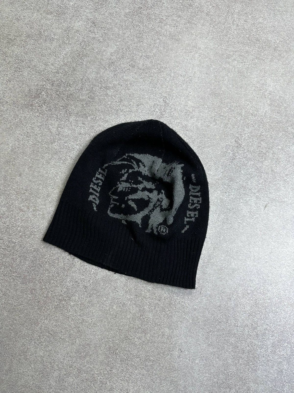 Diesel Vintage Diesel Big Logo Y2K Beanie Hat Grunge Affliction Vib Size ONE SIZE - 3 Thumbnail