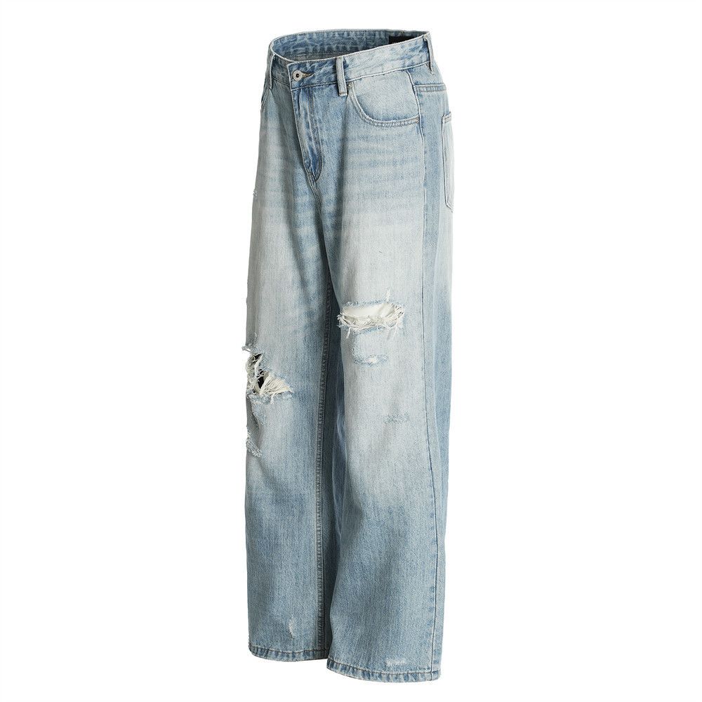 Japanese Brand × Jean Men's distressed punk ripped casual washed gradient jeans Size US 32 / EU 48 - 2 Thumbnail