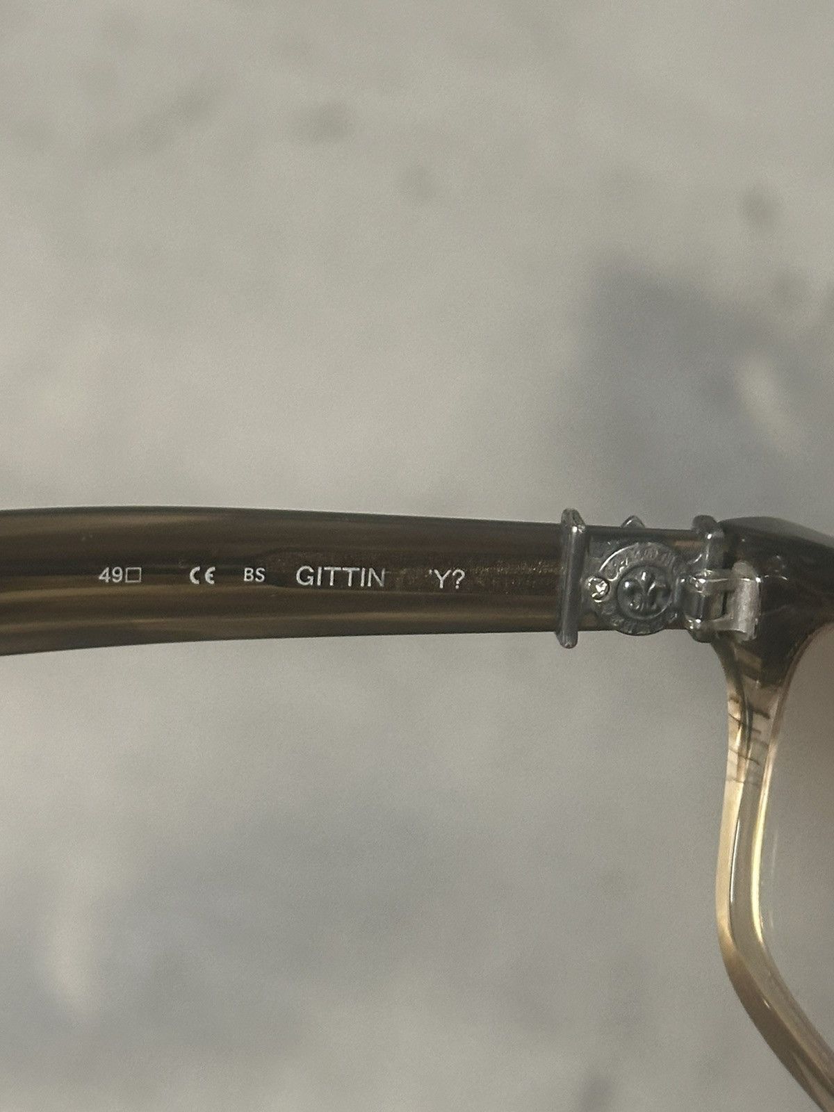 Chrome Hearts Chrome Hearts “Gittin Any? Brown/Clear Translucent Glasses Size ONE SIZE - 13 Thumbnail