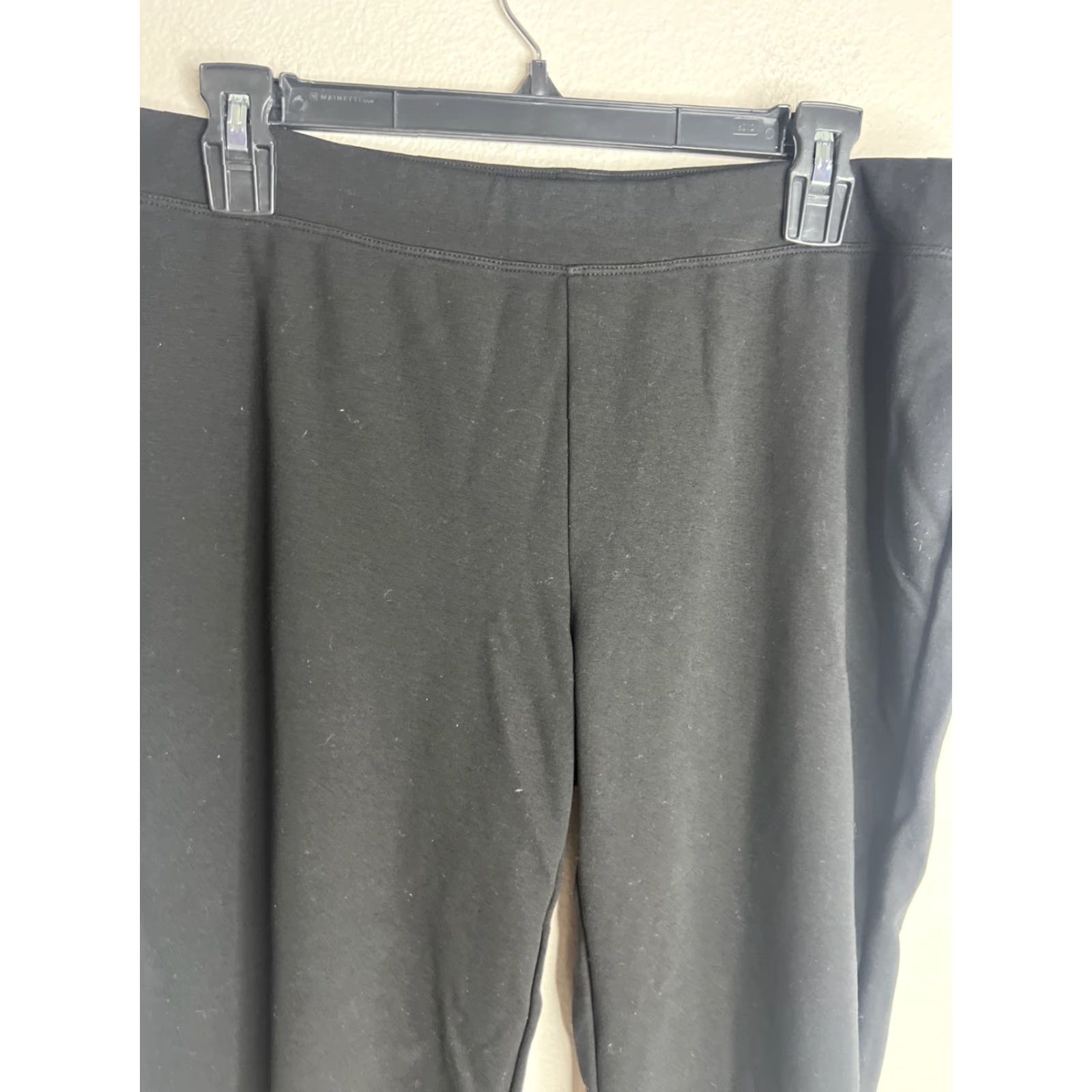 Eileen Fisher Eileen Fisher Jogger Pants Women Medium Black Tencel Spandex Pleated High Rise Slouchy Jersey Knit Tapered Leg Casual Loungeable EUC Size M / US 6-8 / IT 42-44 - 3 Thumbnail