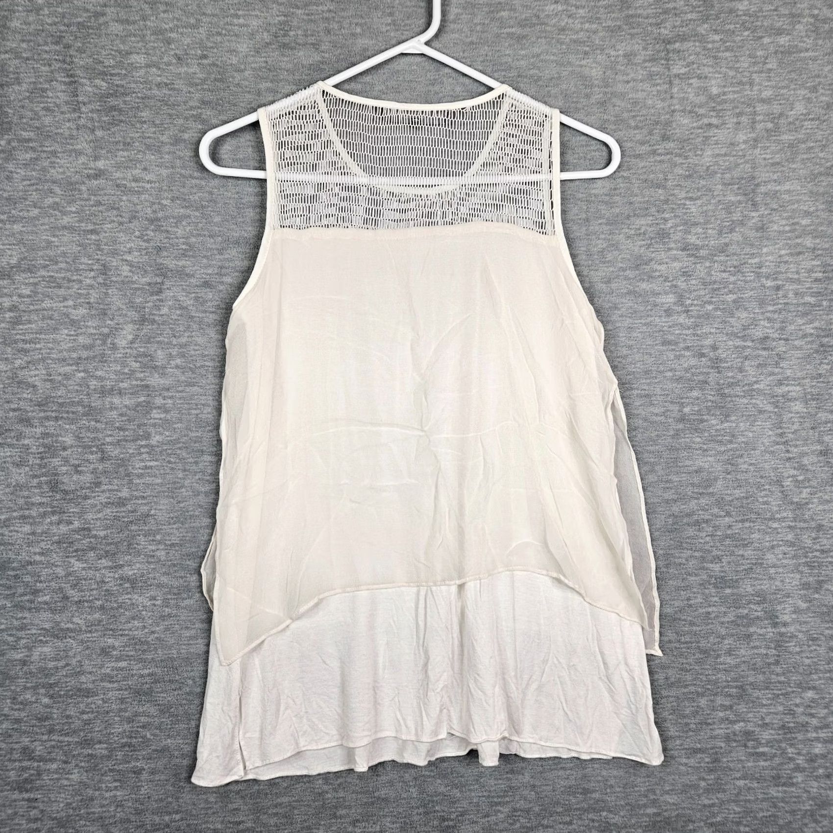 Layer 8 LOLA & SOPHIE Top Size S White Lace Layer Sleeveless Women's Size S / US 4 / IT 40 - 3 Thumbnail