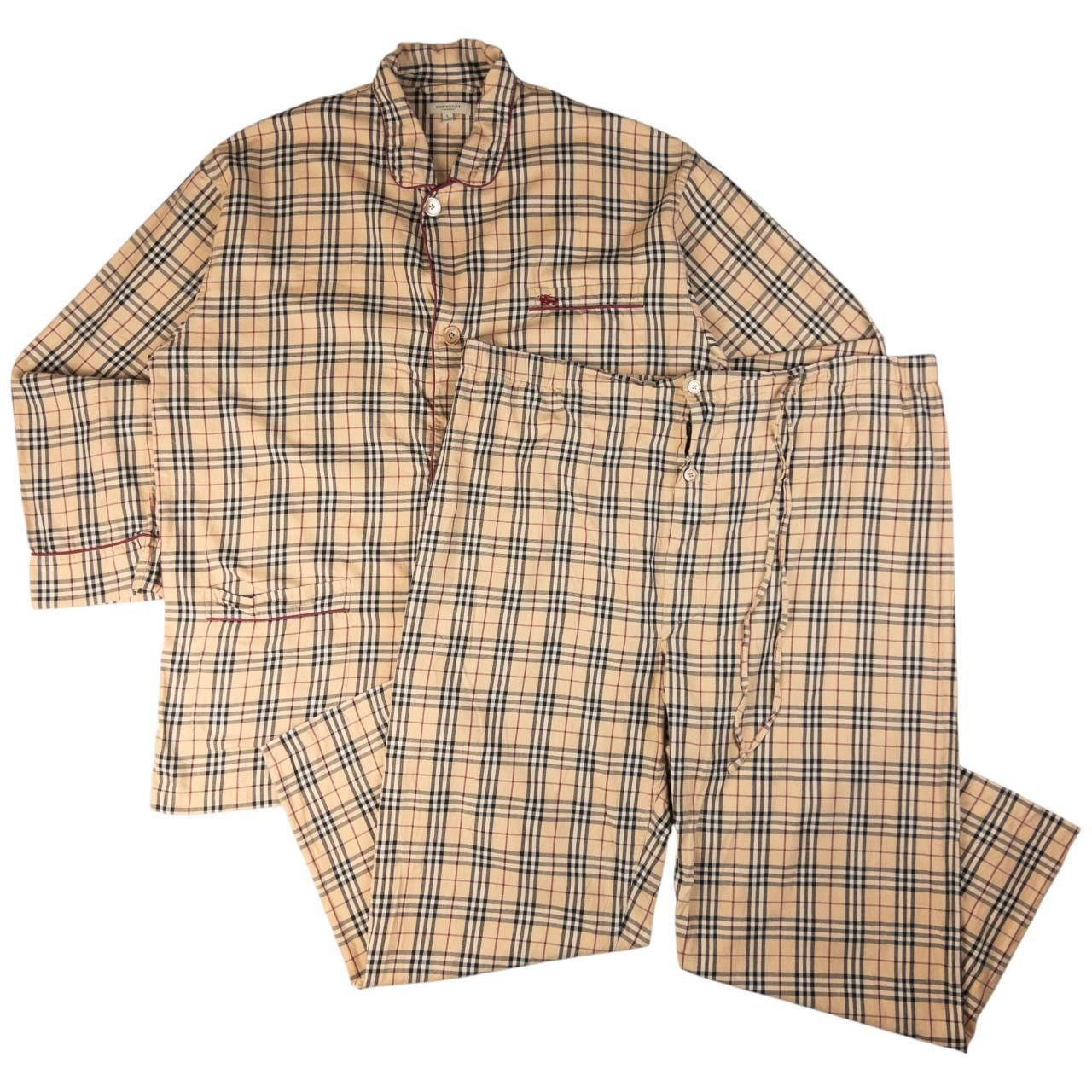 Nova Check Burberry Pj Set Vintage Burberry Nova Check Long Pyjama