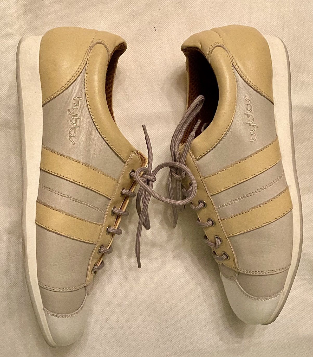 Byblos Byblos 🇮🇹 leather tri-color mesh lined retro sneakers 9 Size US 9 / EU 42 - 4 Thumbnail