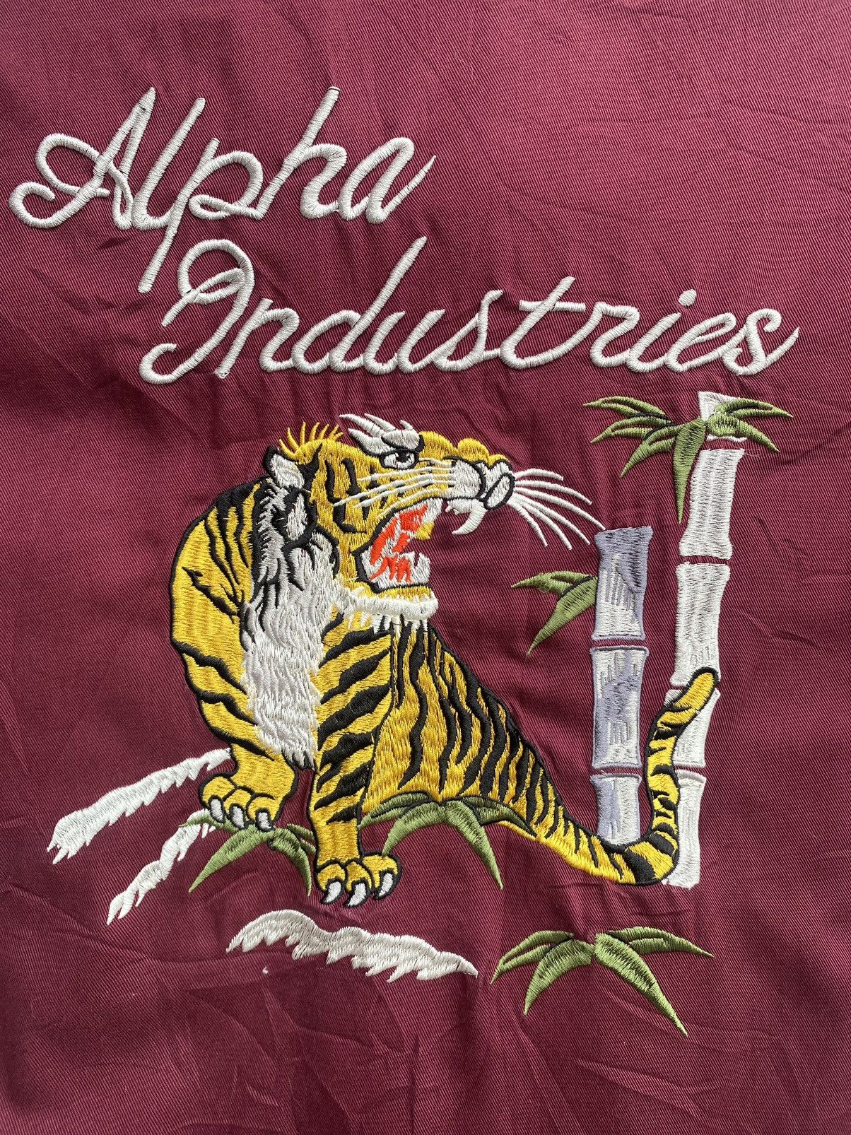 Alpha Industries × Vintage Vtg 90s Alpha Industries tiger roar military souvenir shirts Size US M / EU 48-50 / 2 - 2 Thumbnail