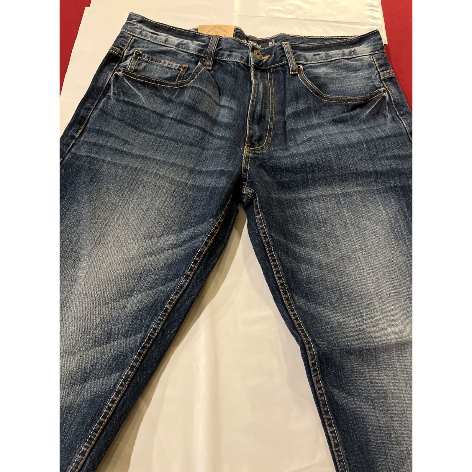 Vintage VINTAGE not applicable here; Company 81 Jeans Slim Fit 36/30 Men Denim Pants Blue 5-Pocket Belt Loops Mid Rise Regular Fit Cotton Jeans Size US 36 / EU 52 - 4 Thumbnail