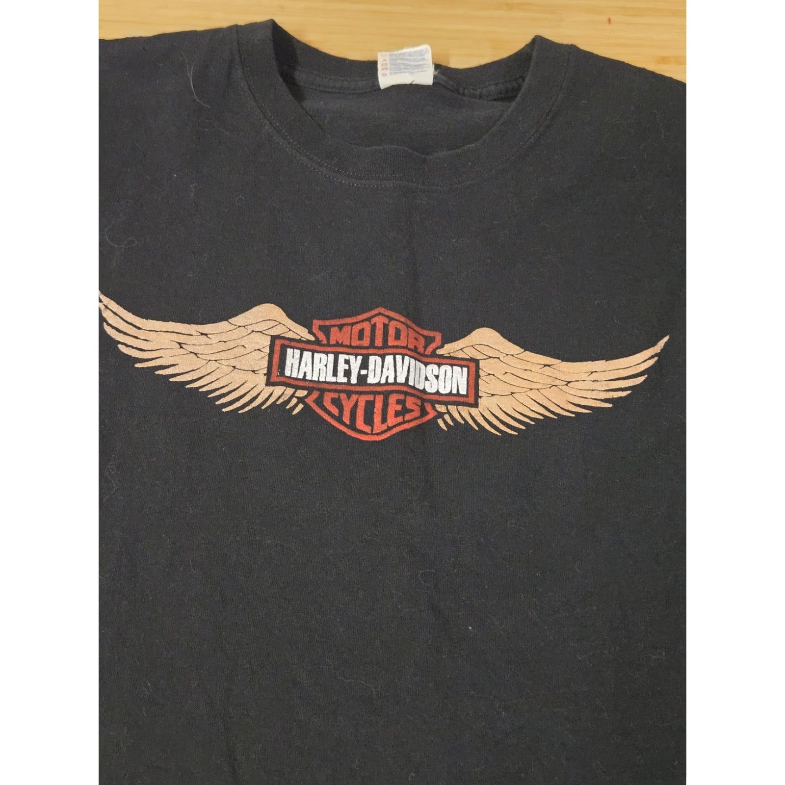 Harley Davidson Harley-Davidson Shirt Mens XL Black Nuevo Progreso Mexico Wings Biker Motorcycle Size US XL / EU 56 / 4 - 2 Thumbnail